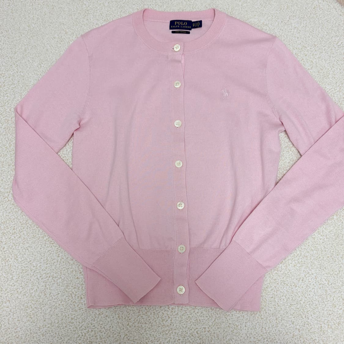 폴로 랄프로렌 피마코튼 핑크 가디건 상품이미지3