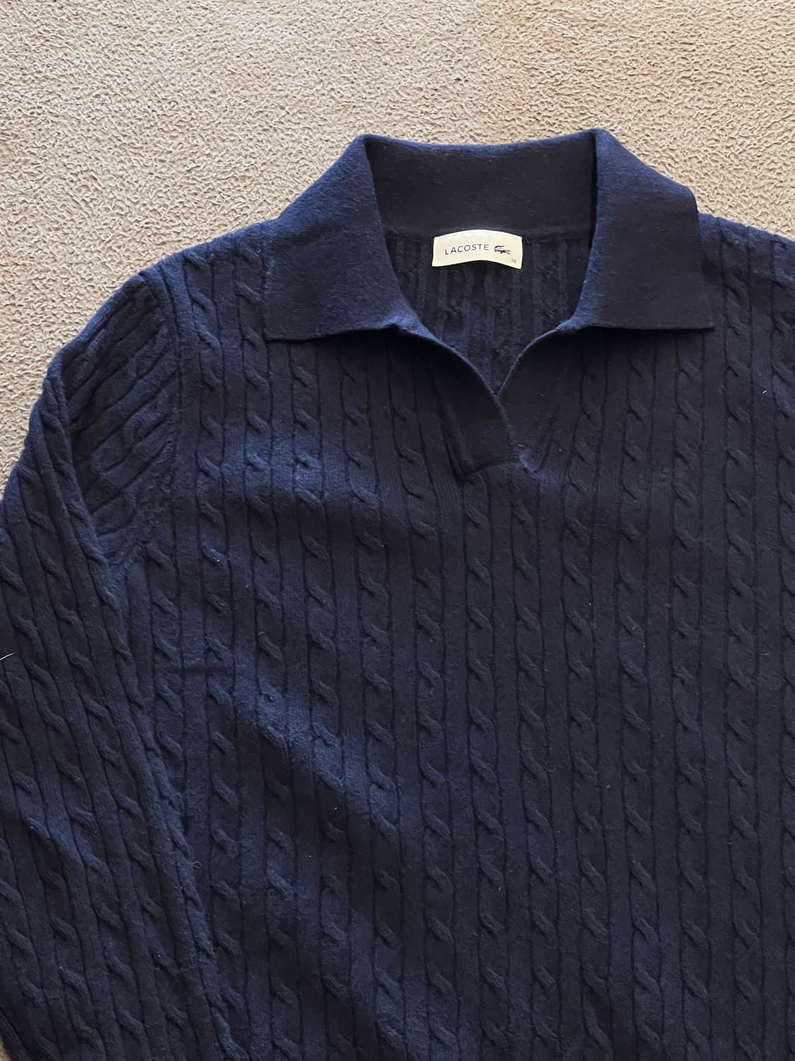 라코스테 꽈배기 카라 니트 처분  상품이미지2