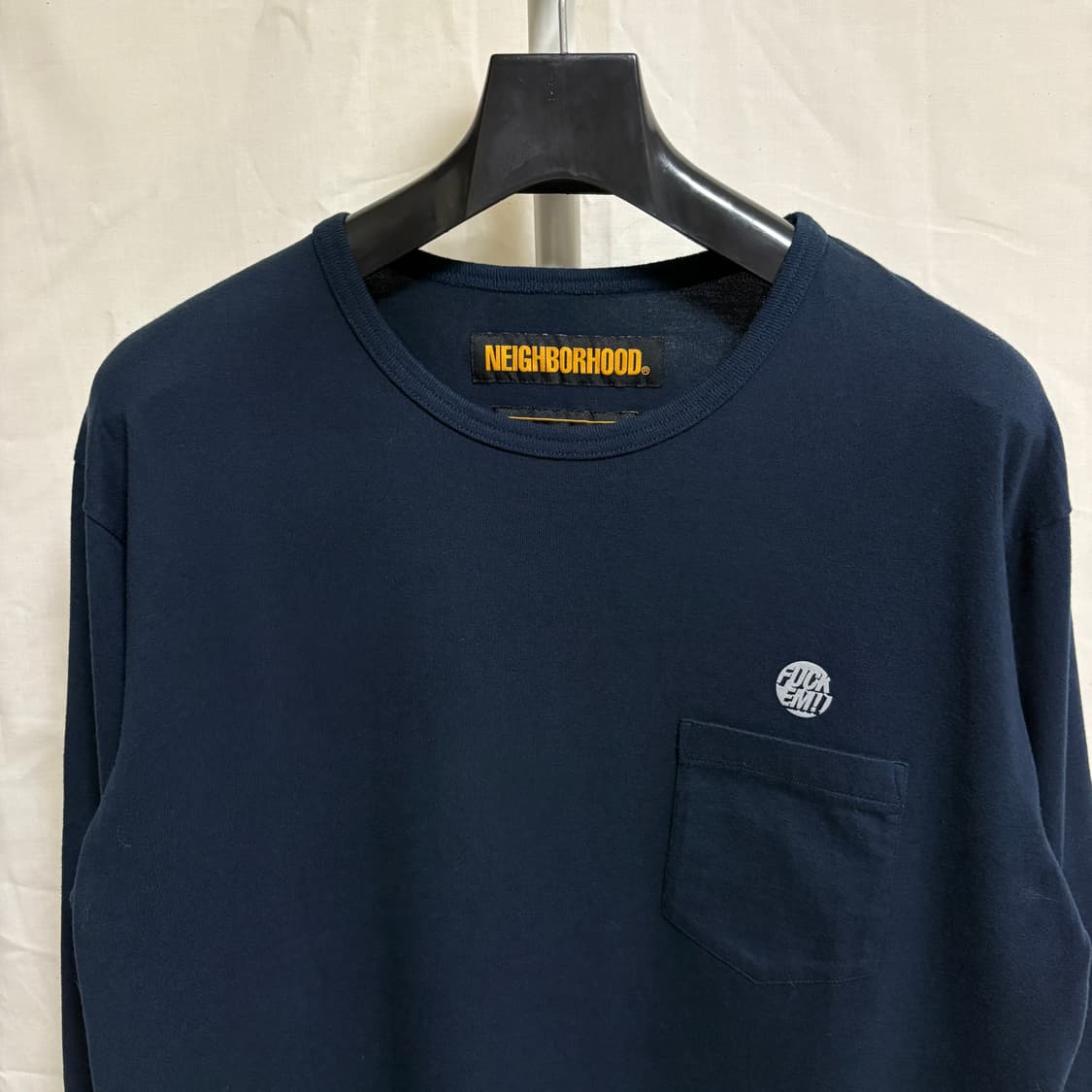 네이버후드 FUCK EM 클래식 포켓 롱슬리브 / 네이비, L 상품이미지2