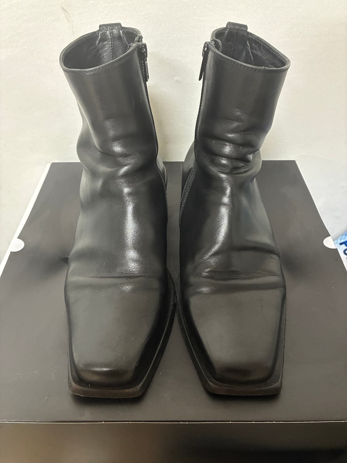 앤드뮐미스터 남성 블랙 레더 앵클 부츠 상품이미지1