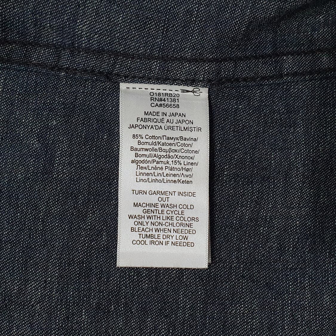 rrl 리넨코튼 스포츠코트 인디고데님 컬러 XL (105~110) 상품이미지10