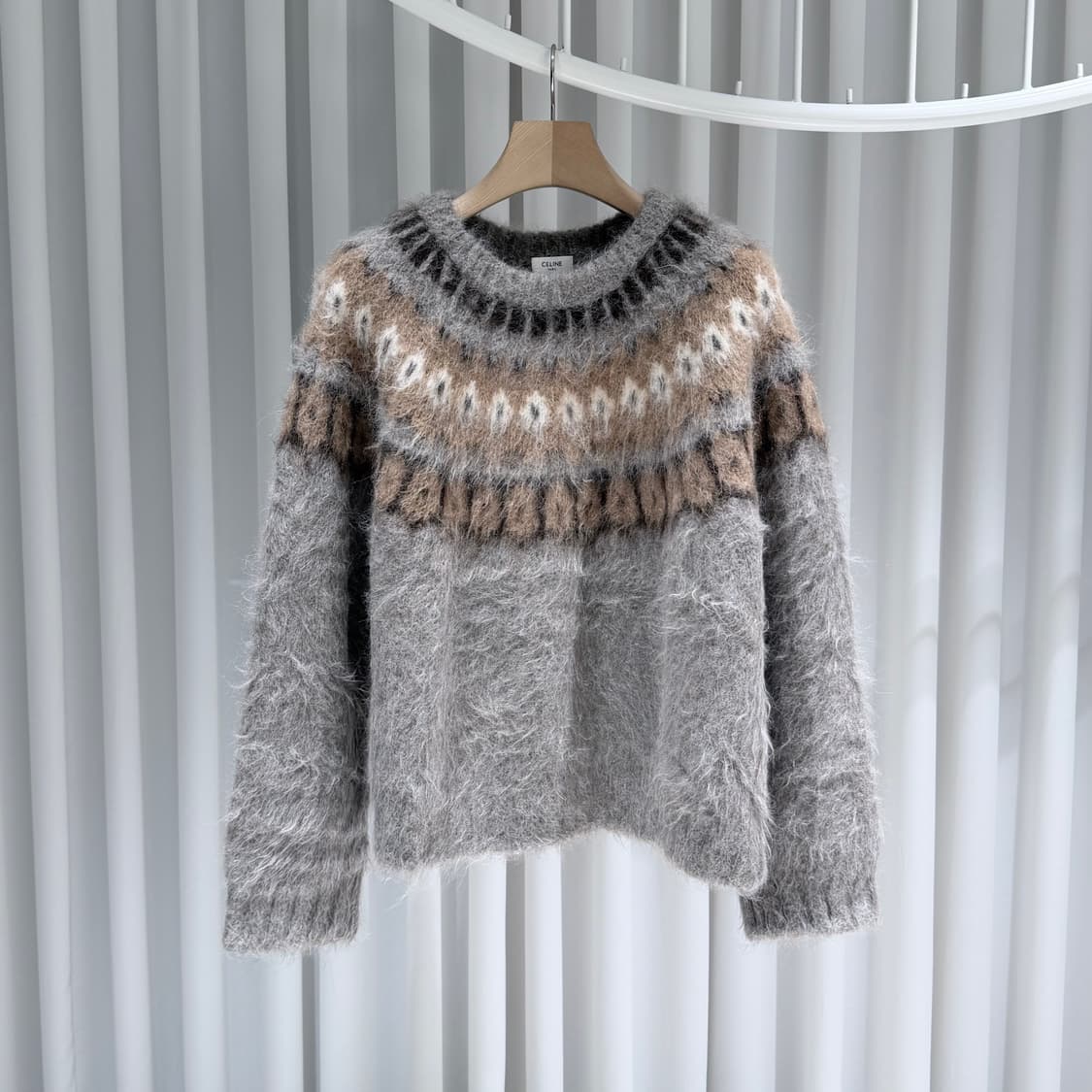 (S/L) / 셀린느 브러쉬드울 알파카 블렌드 니트 스웨터 상품이미지1