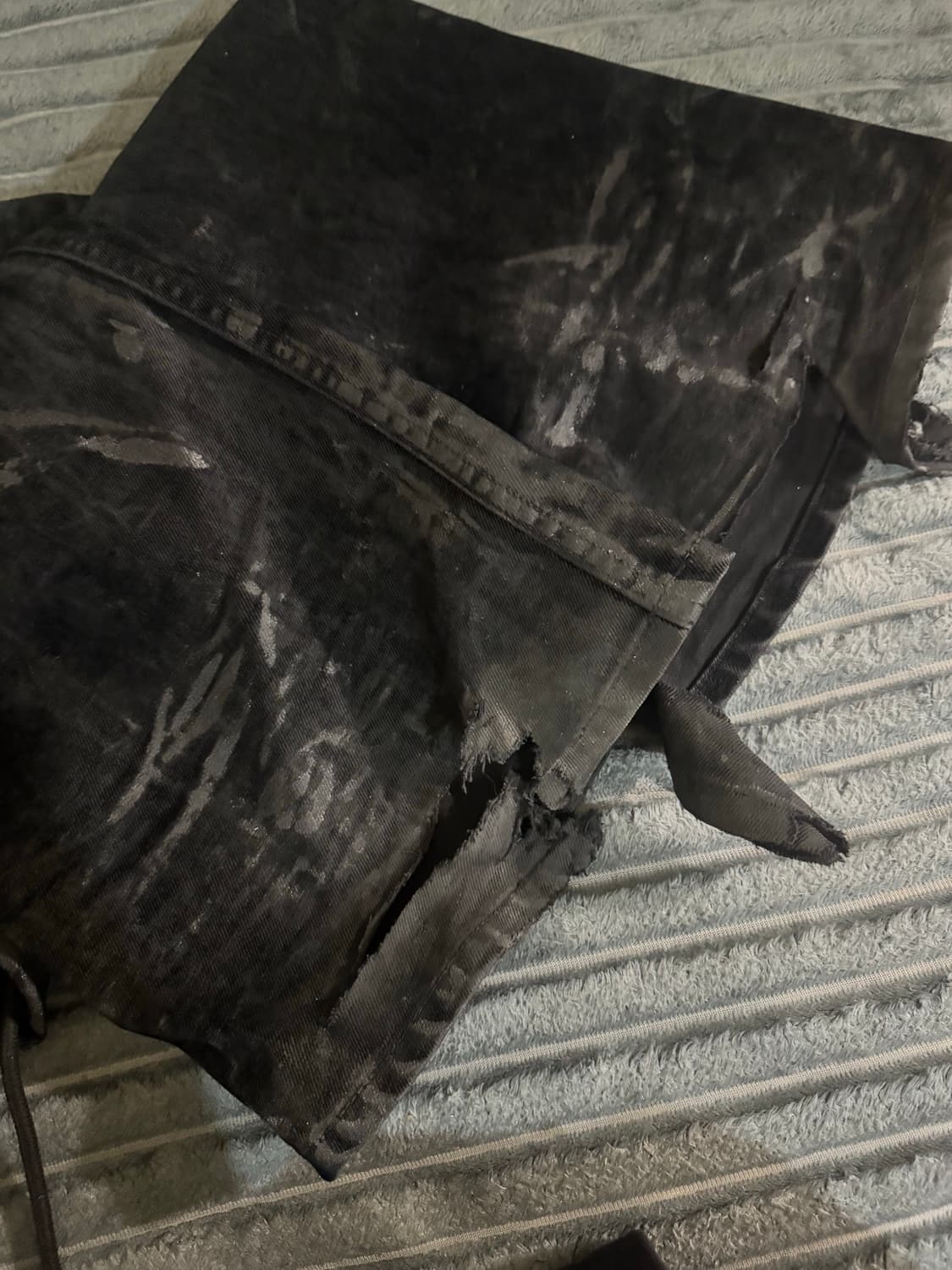 언더마이카 글레이셜 벨베틴 플레어드 진 블랙 - 24FW 상품이미지7