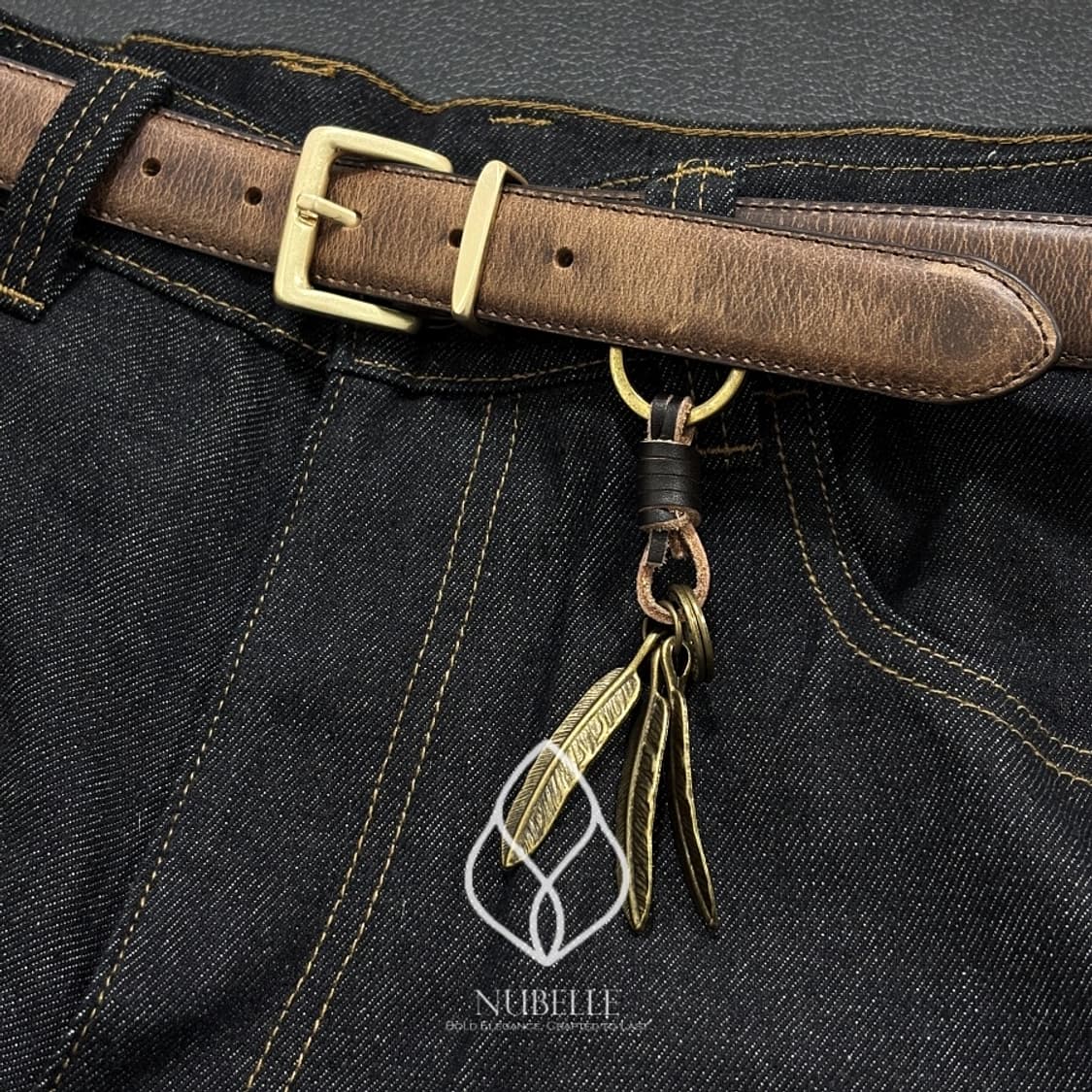 🌗 Vintage leather belt / 이태리 빈티지 가죽 벨트 상품이미지9