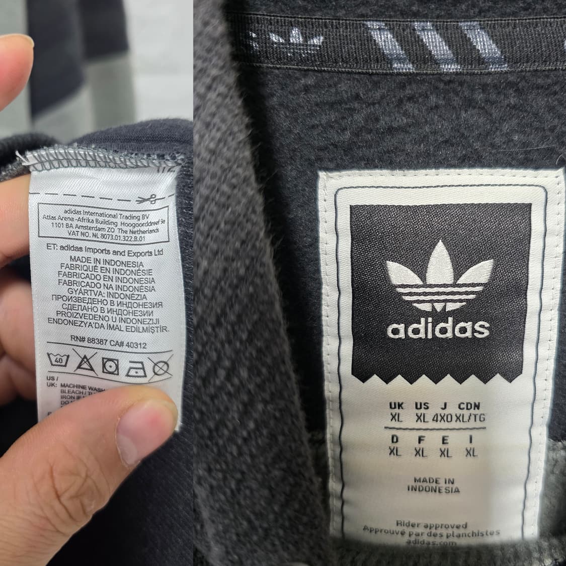 택포) 아디다스 클라이마 블록 배색 후드티 XL 상품이미지2