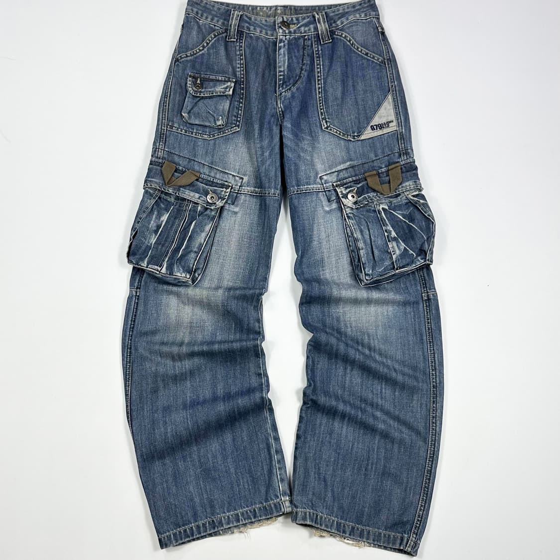 VTG 빈티지 스트레이트 데님 카고팬츠 (28인치) 상품이미지3