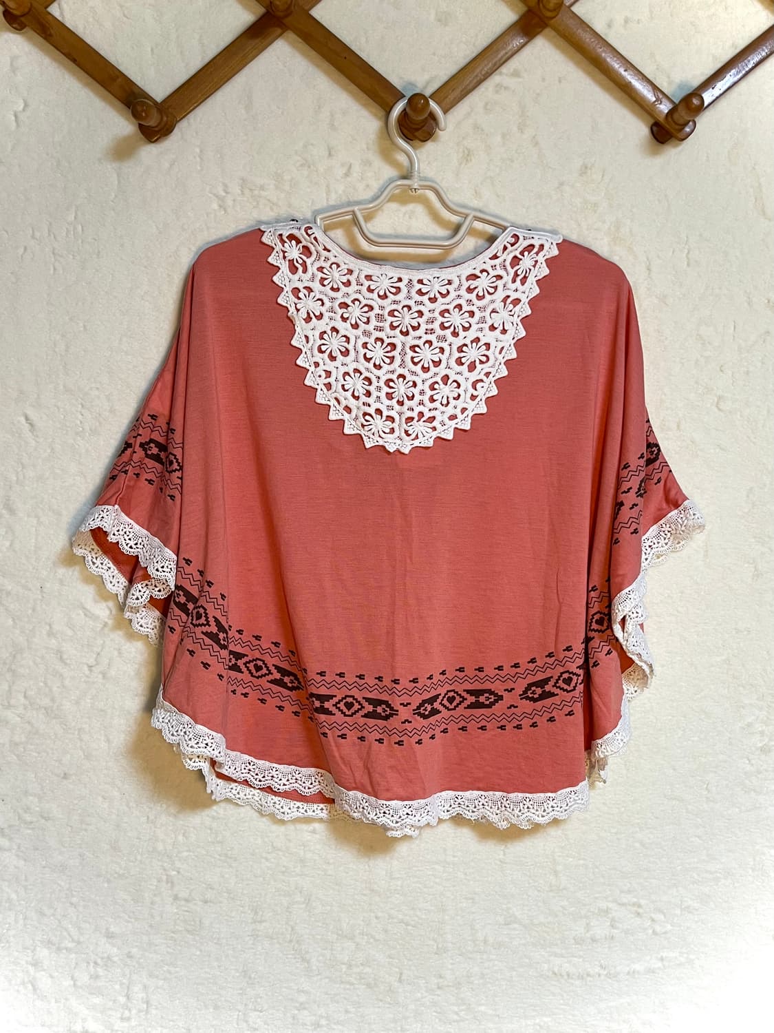 빈티지 모리걸 레이스 케이프 망토 블라우스 상품이미지2