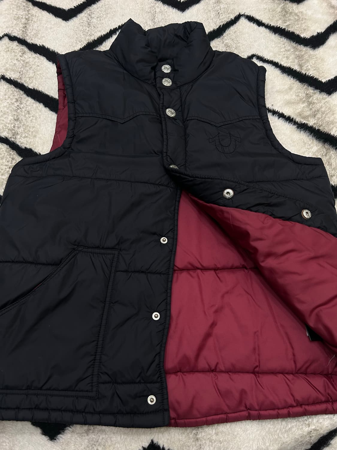 [M]트루릴리전 푸퍼 패딩 조끼/블랙 상품이미지3