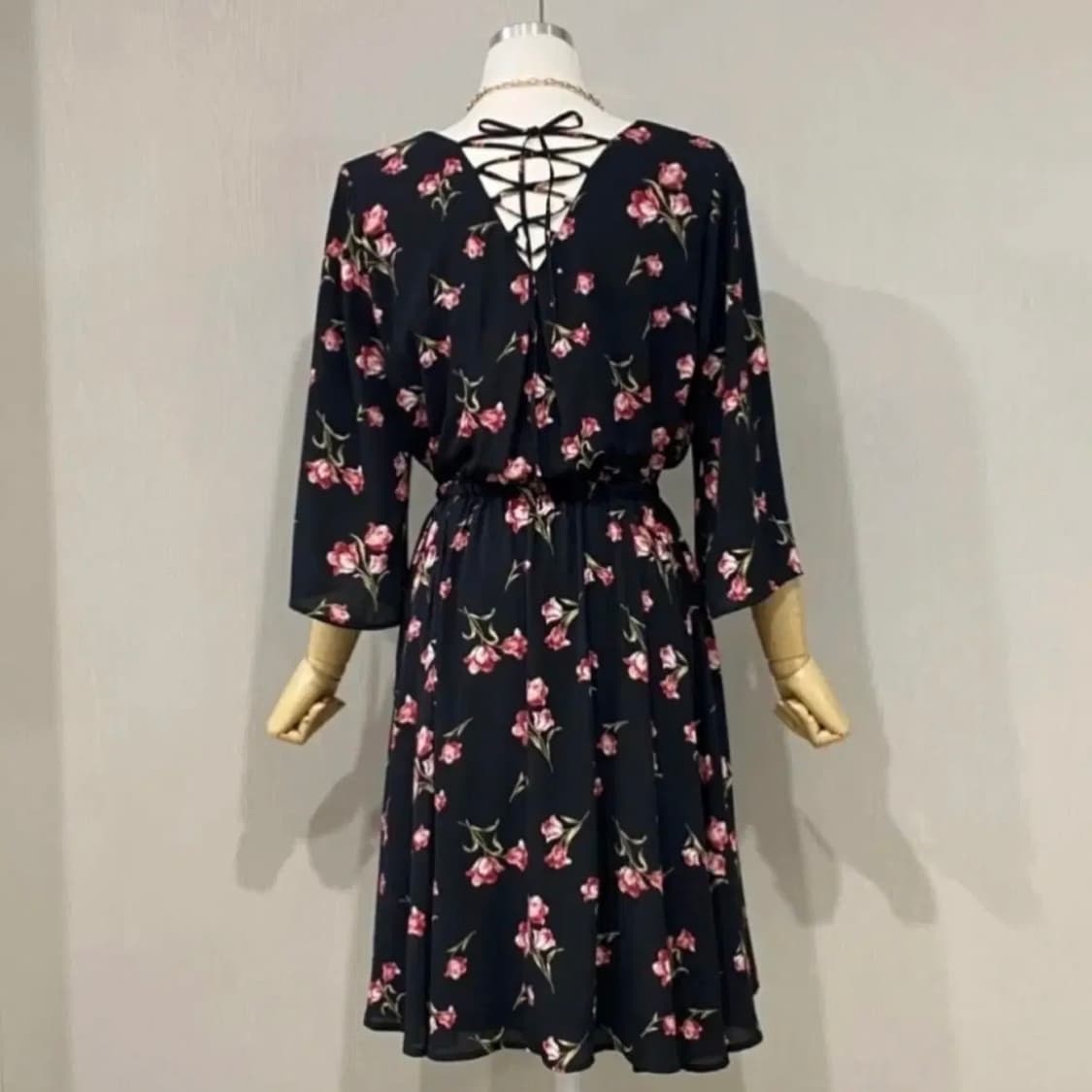 [COLZA] 55-66 | 플라워 롱 쉬폰 원피스 상품이미지3