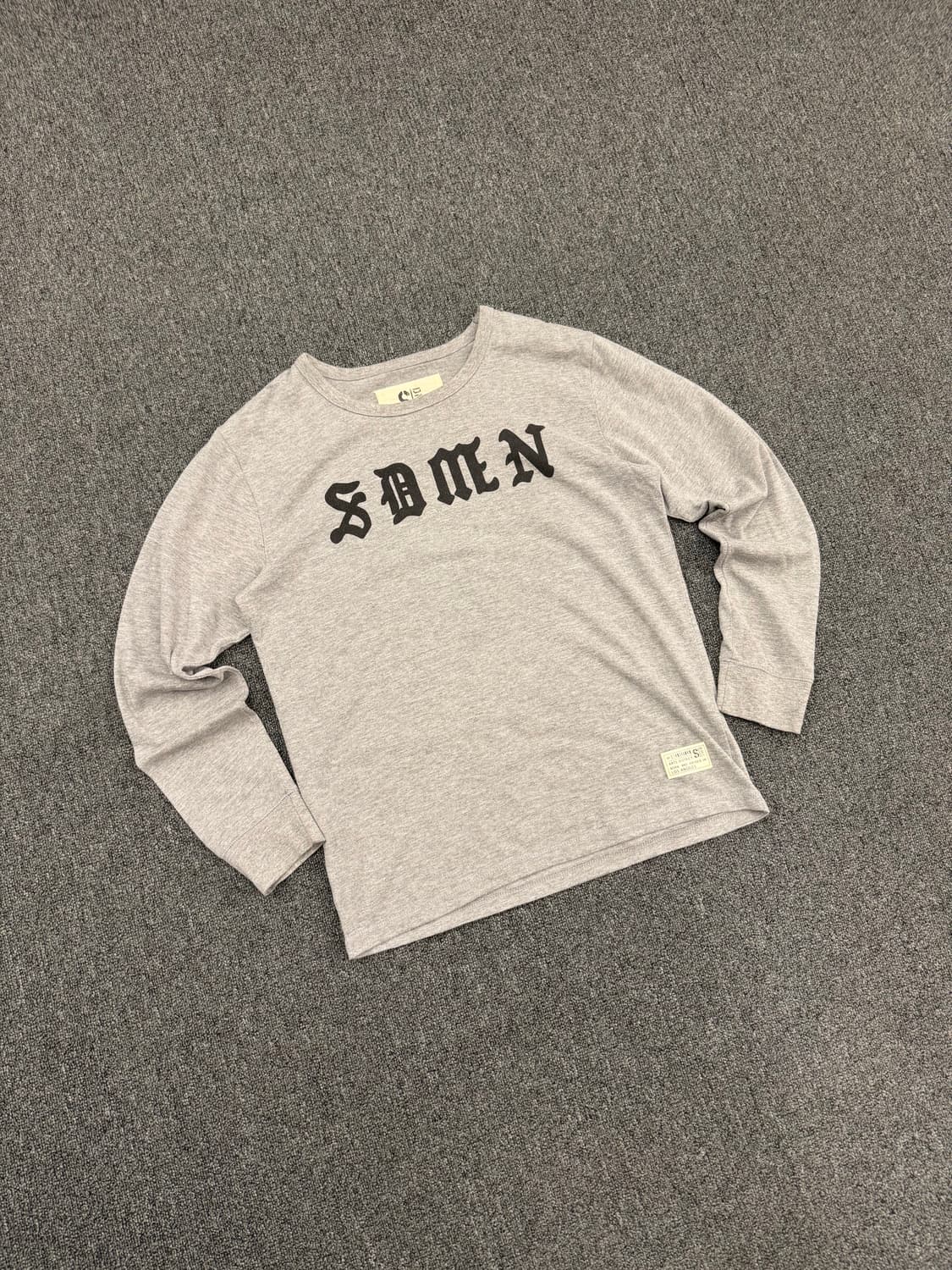 L)Japanese vintage 레터링 프린팅 그레이 롱슬리브 상품이미지4