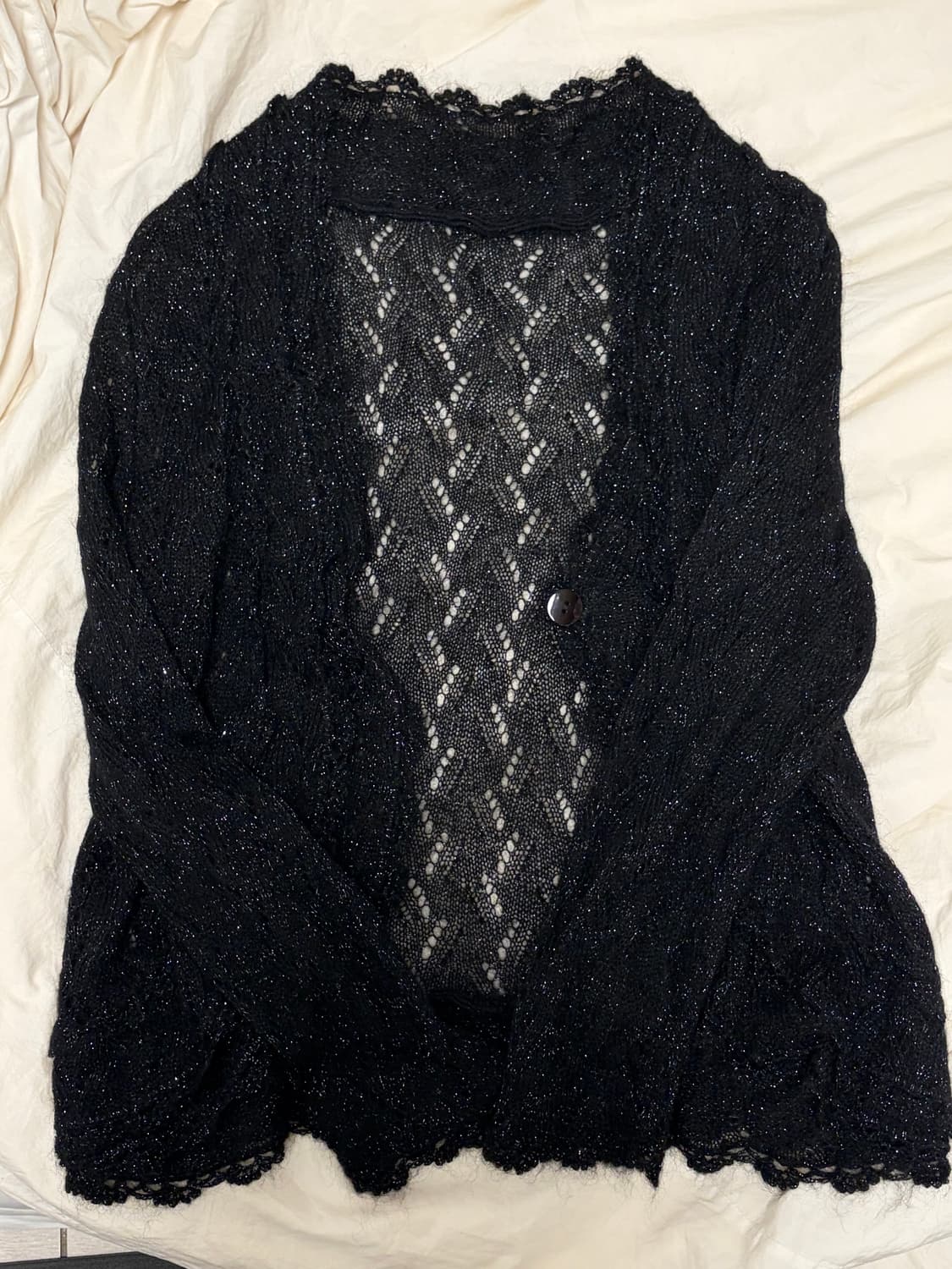 빈티지 브이넥 가디건 블랙 상품이미지6