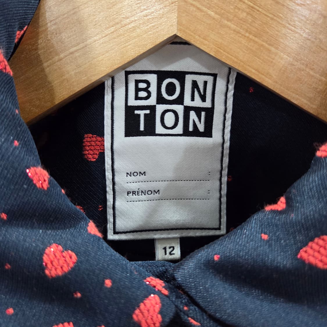 봉통 키즈 하트 프린트 코트 12 상품이미지2