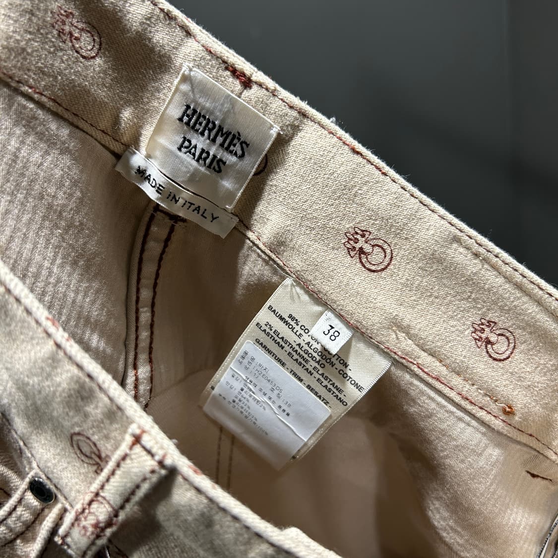 에르메스 홀스빗 와이드 카펜터 데님팬츠 상품이미지7