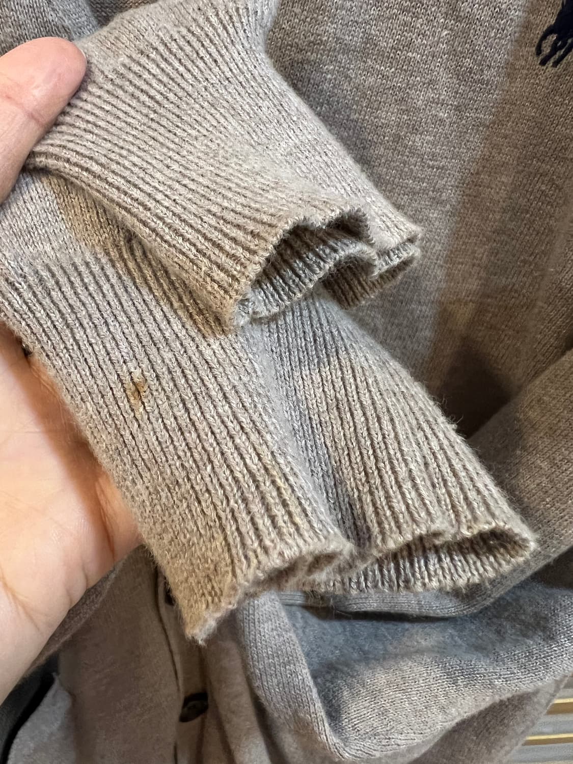 폴로랄프로렌 남성 오트밀베이지 브이넥가디건 니트가디건 상품이미지7