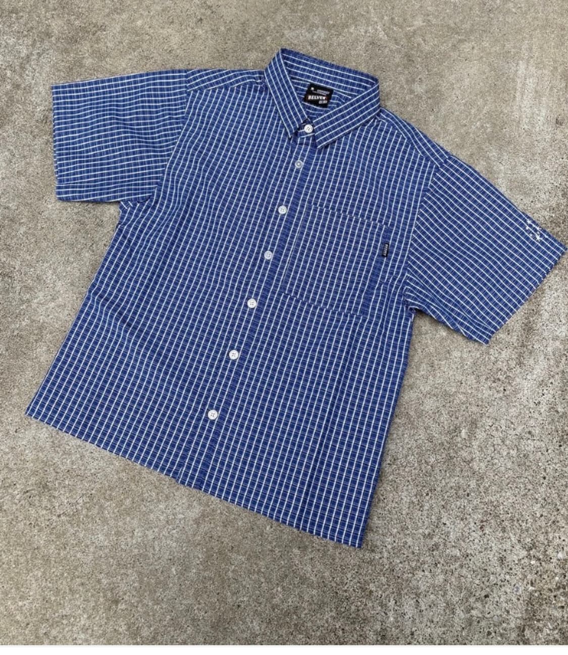 BELVET 스타 로고 체크 셔츠 상품이미지2