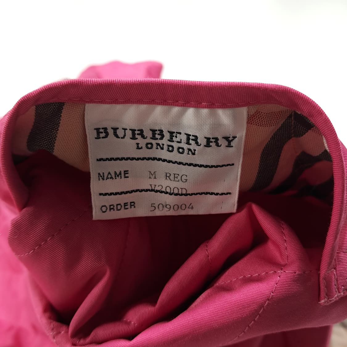 CL904 M 버버리 90s 영국판 퀼팅 노바체크 핑크 자켓 아우터 상품이미지6