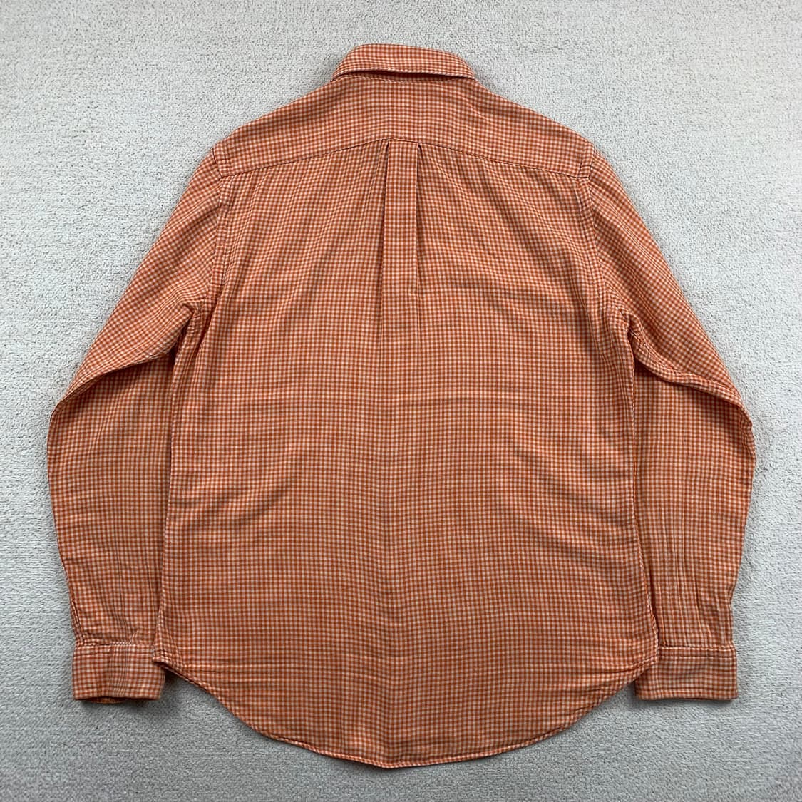 폴로 랄프로렌 포니로고 오렌지 깅엄체크 셔츠 상품이미지2