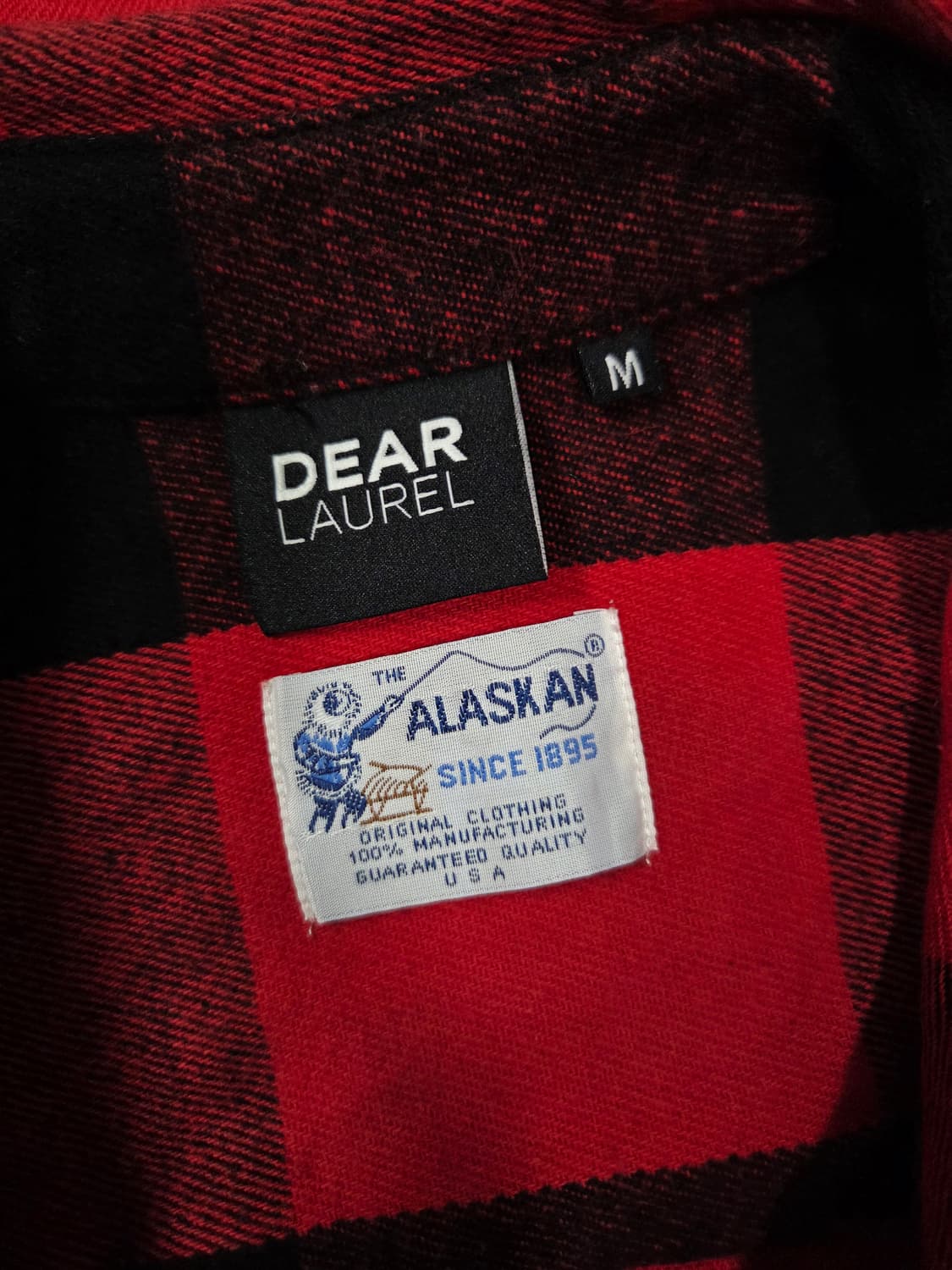 DEAR LAUREL 레드 체크 헤비 코튼 워크 셔츠 재킷 상품이미지6