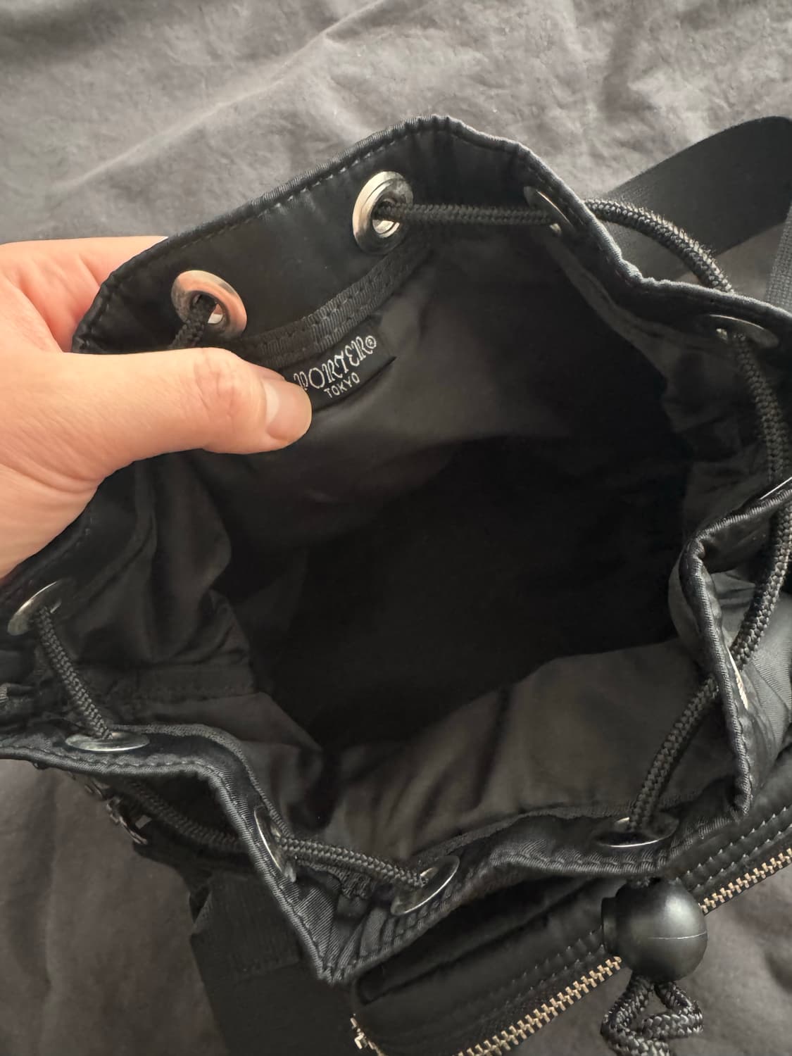 (네고가능)포터 토가 벌룬삭 백 (블랙) 상품이미지5