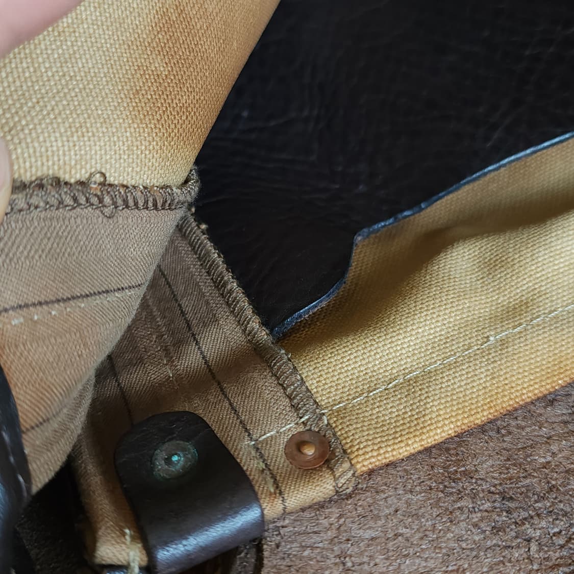 폴로 더블알엘 메신져백 캔버스 레더 크로스백 상품이미지10