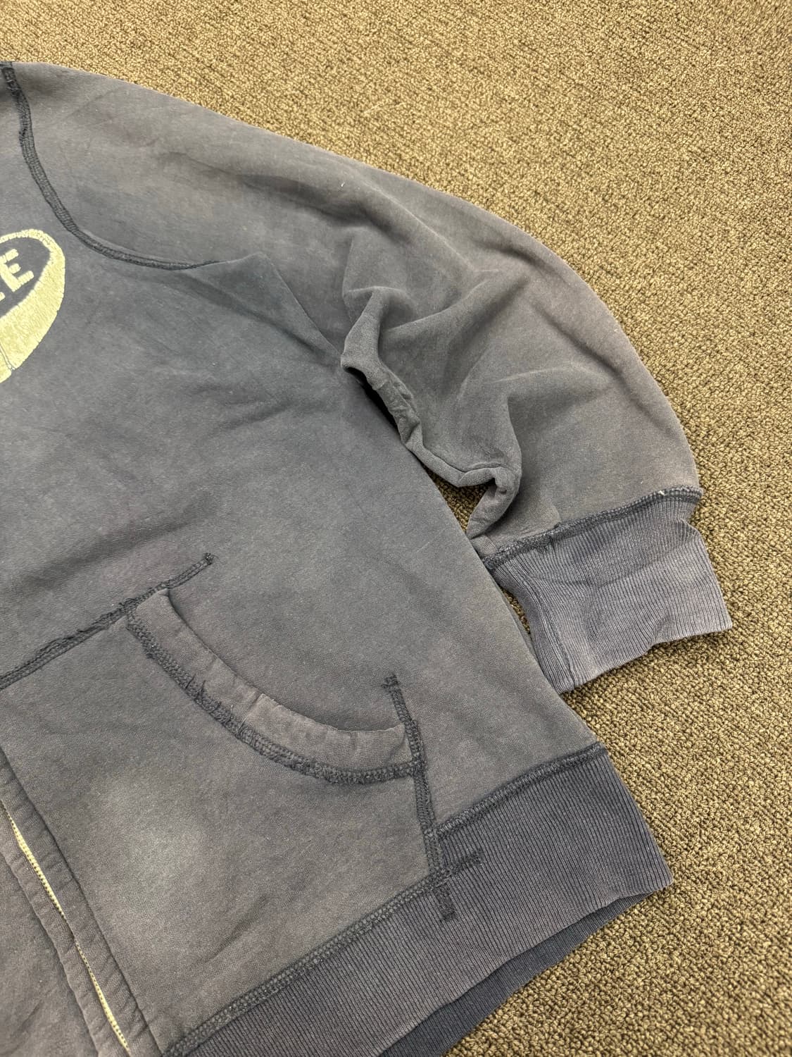 XL)American Eagle 빈티지 프린팅 네이비 후드집업 상품이미지4