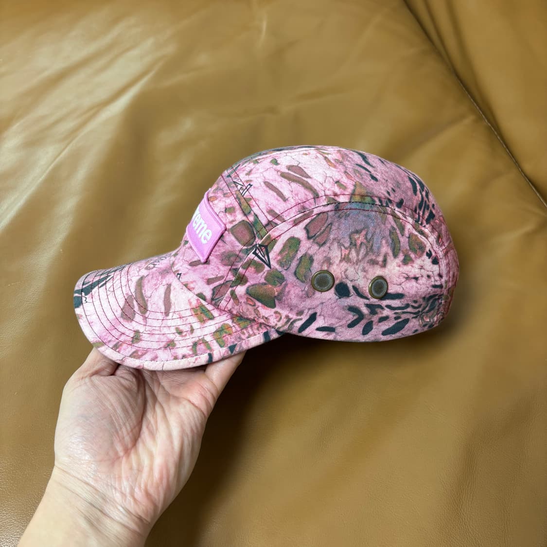 슈프림 캠프캡 모자 박스로고 밀리터리 레오파드 카모 핑크 상품이미지5