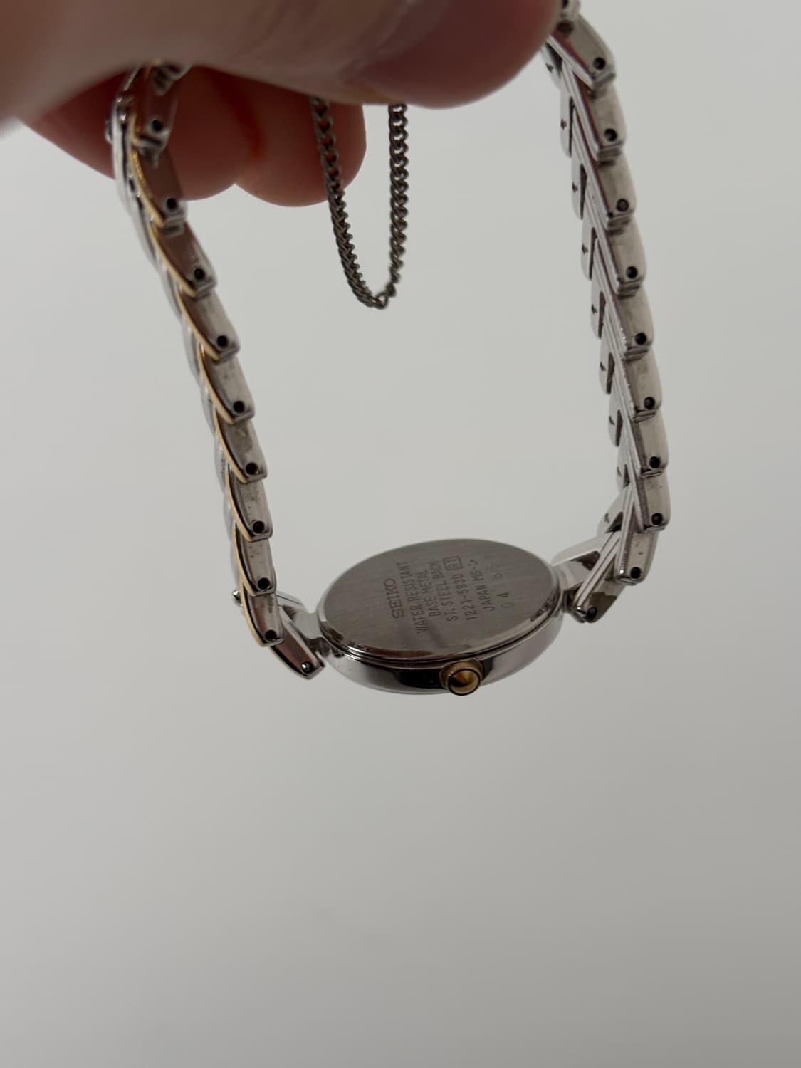 세이코 1980년대 빈티지 시계 오벌 브레이슬릿 콤비 쿼츠 여성 상품이미지8