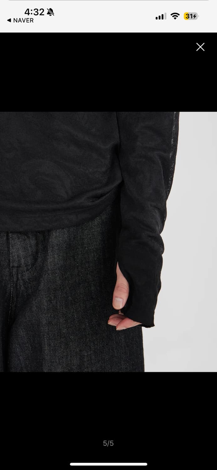 유스 youth 컷오프 터틀넥 티셔츠 블랙 상품이미지5