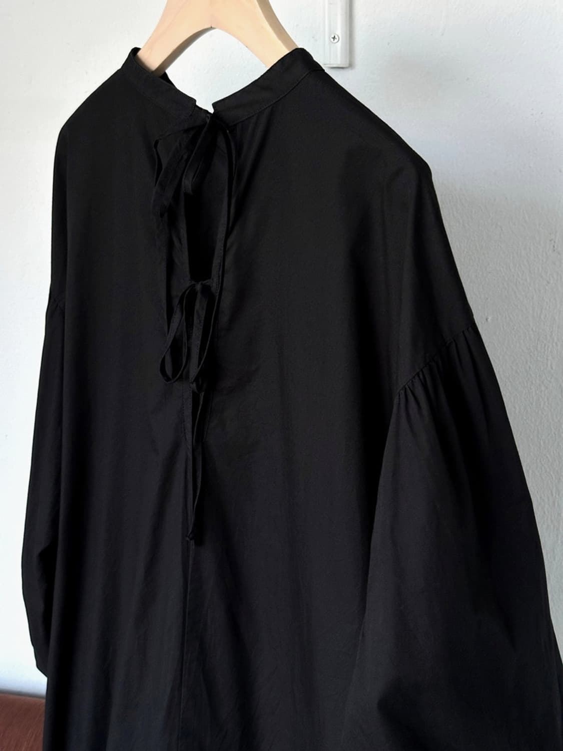 Stand collar light cotton wide onepiece 상품이미지10