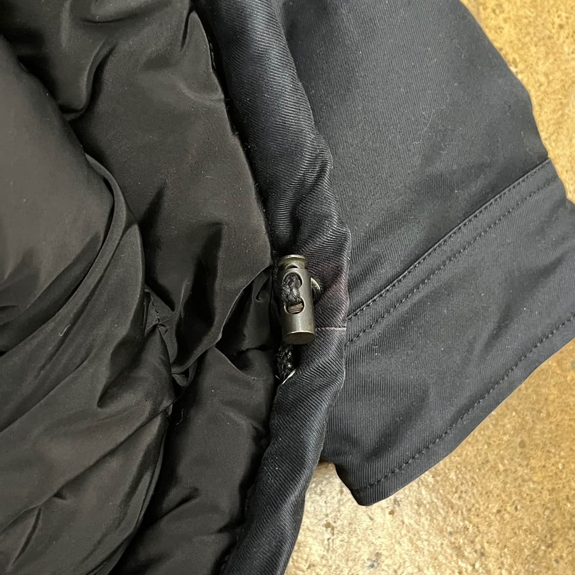 [정품/100] 타임 블랙 레더 디테일 후드 자켓 b17 상품이미지8