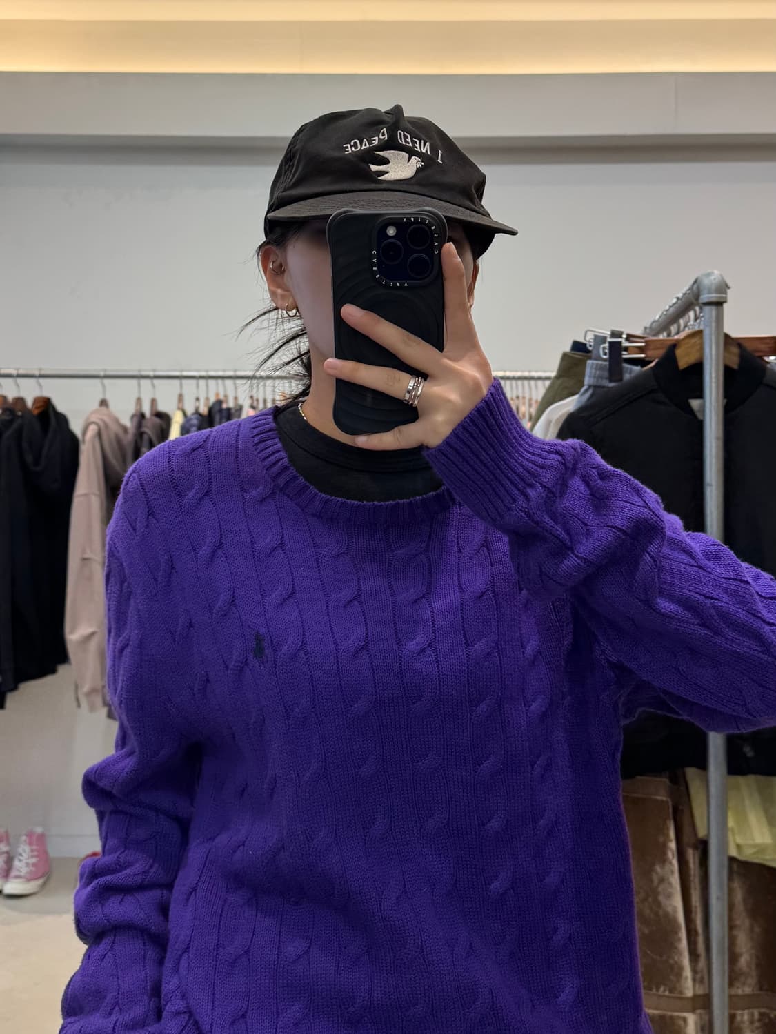 폴로 랄프로렌 꽈배기 니트 퍼플 상품이미지6