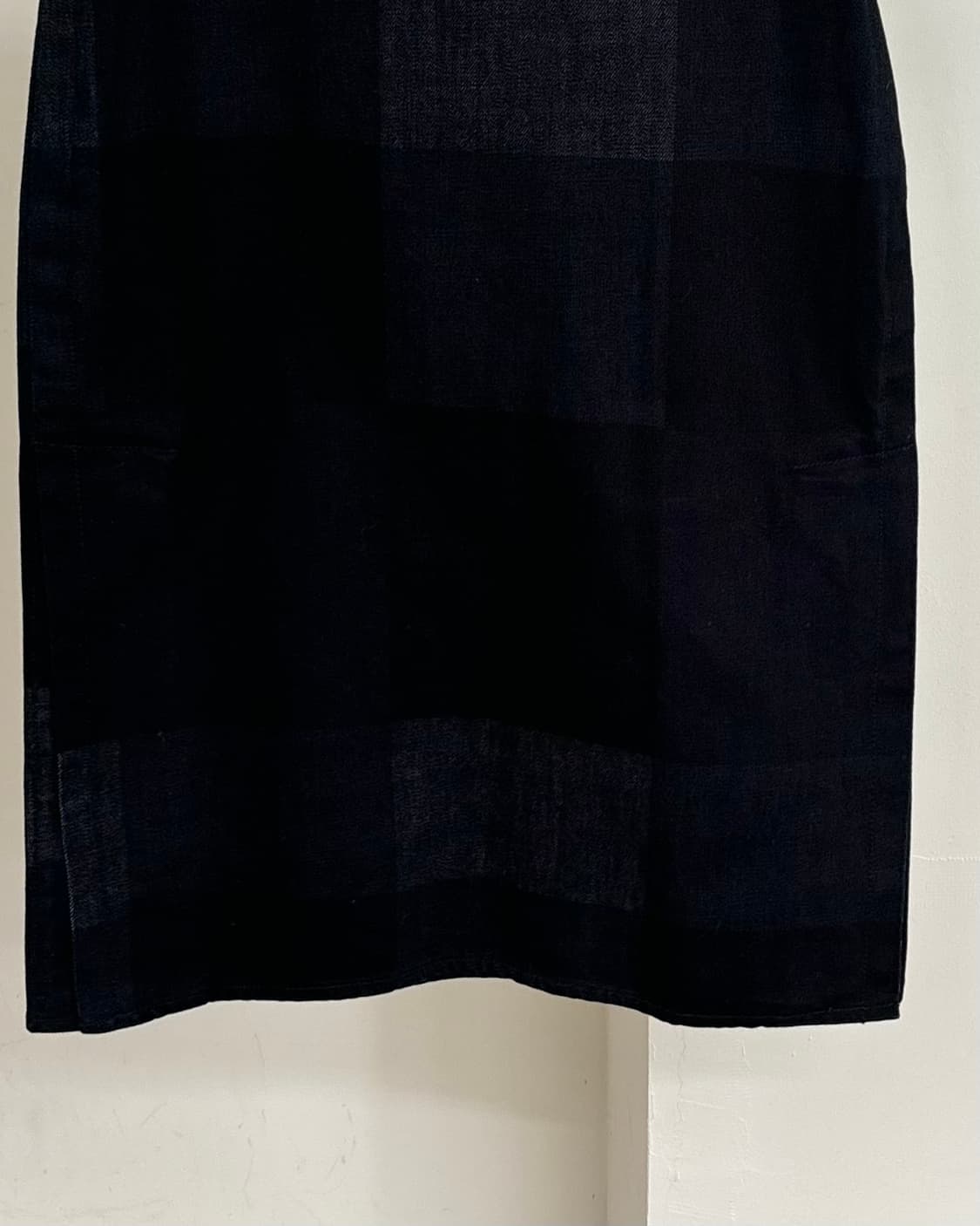 마르니 블랙 앤 블루 데님 패치워크 미디 스커트 상품이미지3