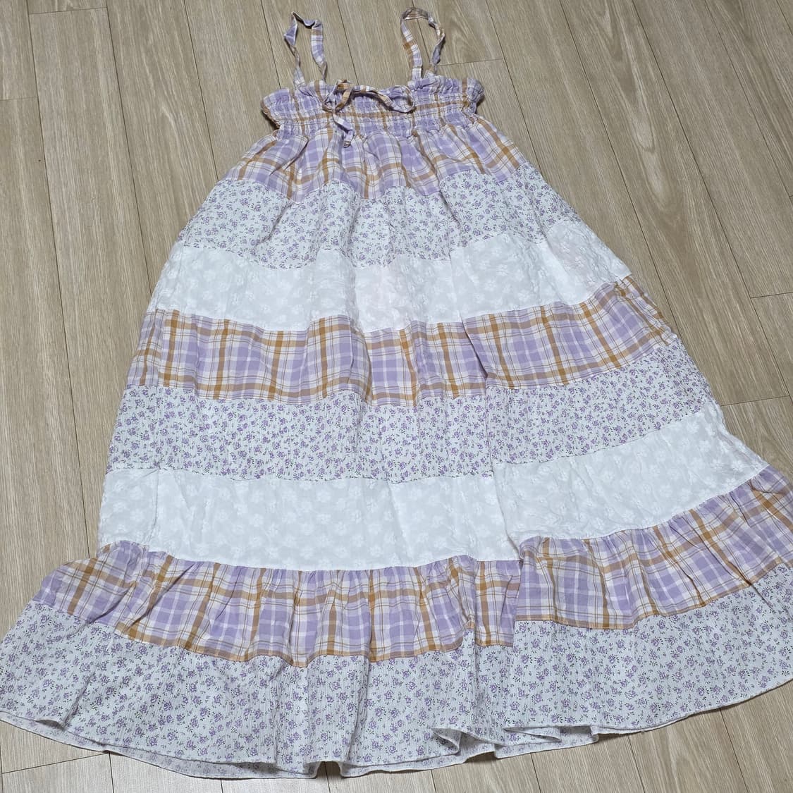 퍼플연보라 모리걸st 패치워크 꽃무늬 롱원피스&스커트 상품이미지1