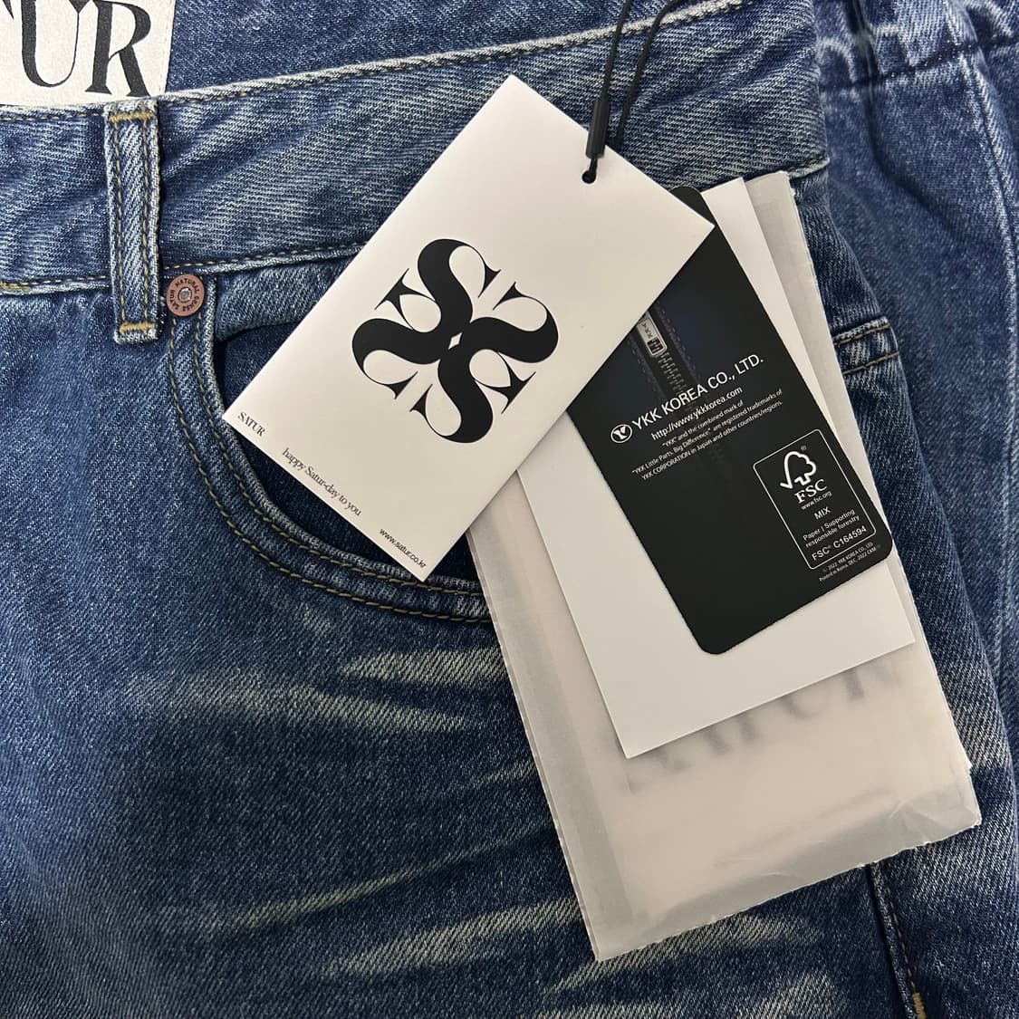 (새상품) 세터 가봉 데님 버뮤다 팬츠 인디고 블루 L  상품이미지9