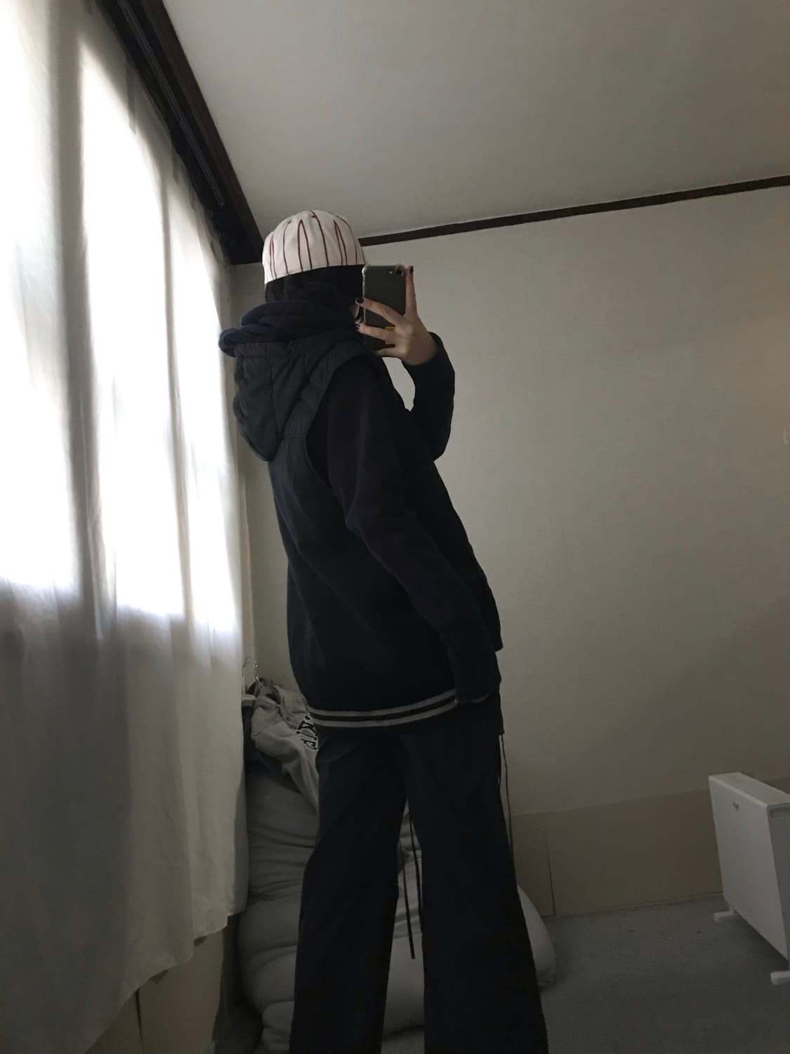 폴로 블랙 후드 패딩조끼 상품이미지5