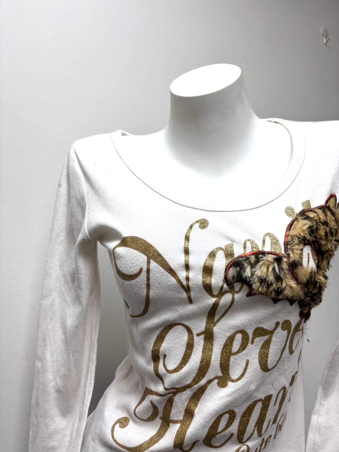 [00’s]Leopard Skull Print White Sleeve 상품이미지3