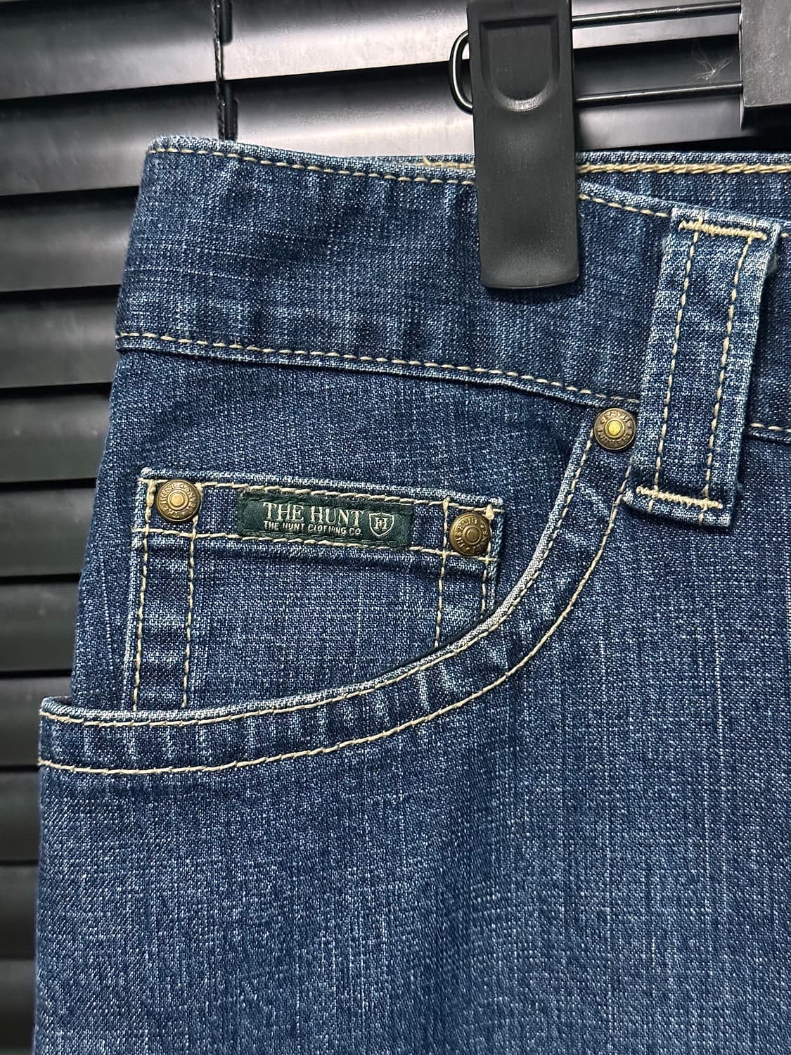 더 헌트 데님 청바지 팬츠 워싱 워시드 스트레이트핏 일자핏 34 워크 상품이미지4