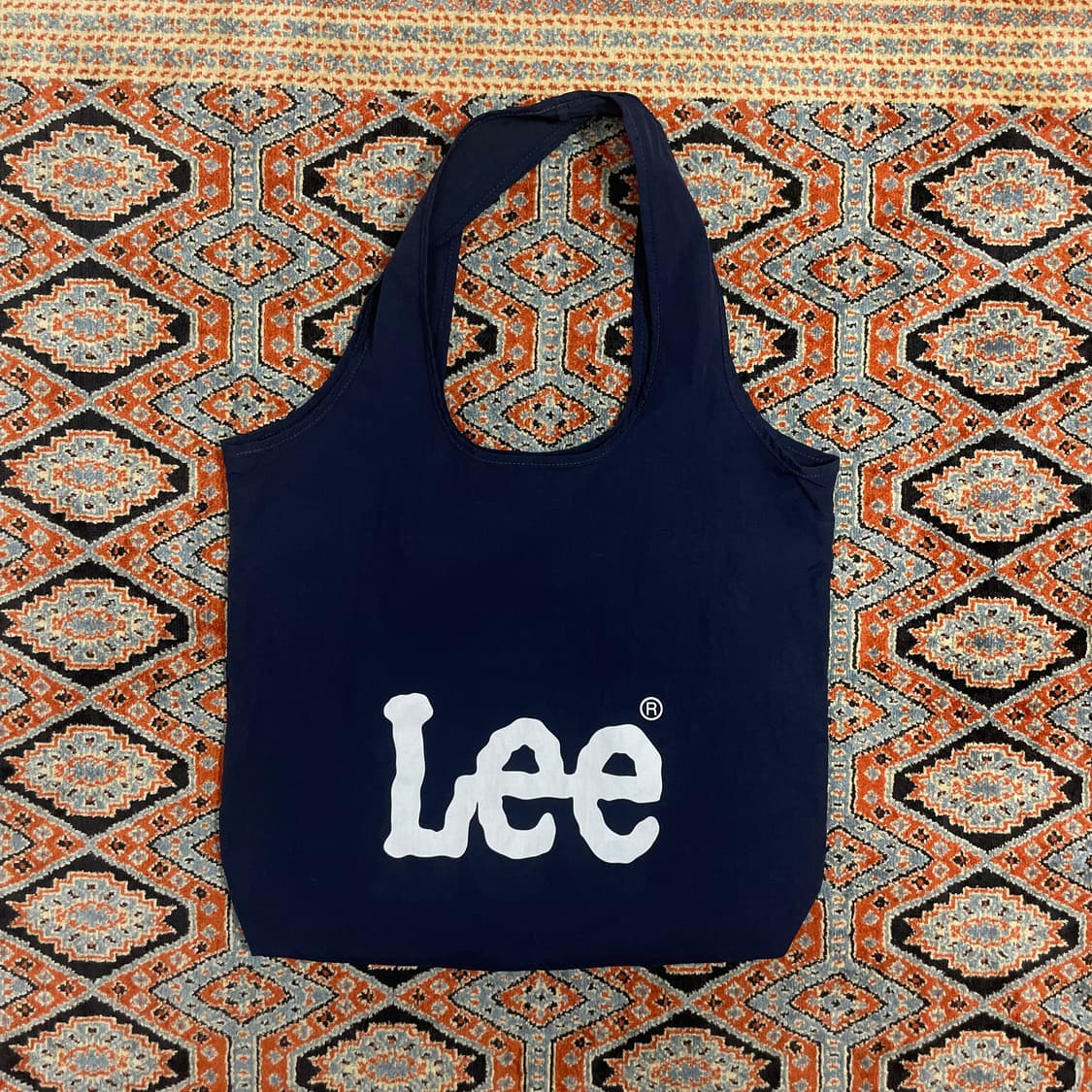 리 LEE 트위치 로고 경량 패커블백 네이비 상품이미지1