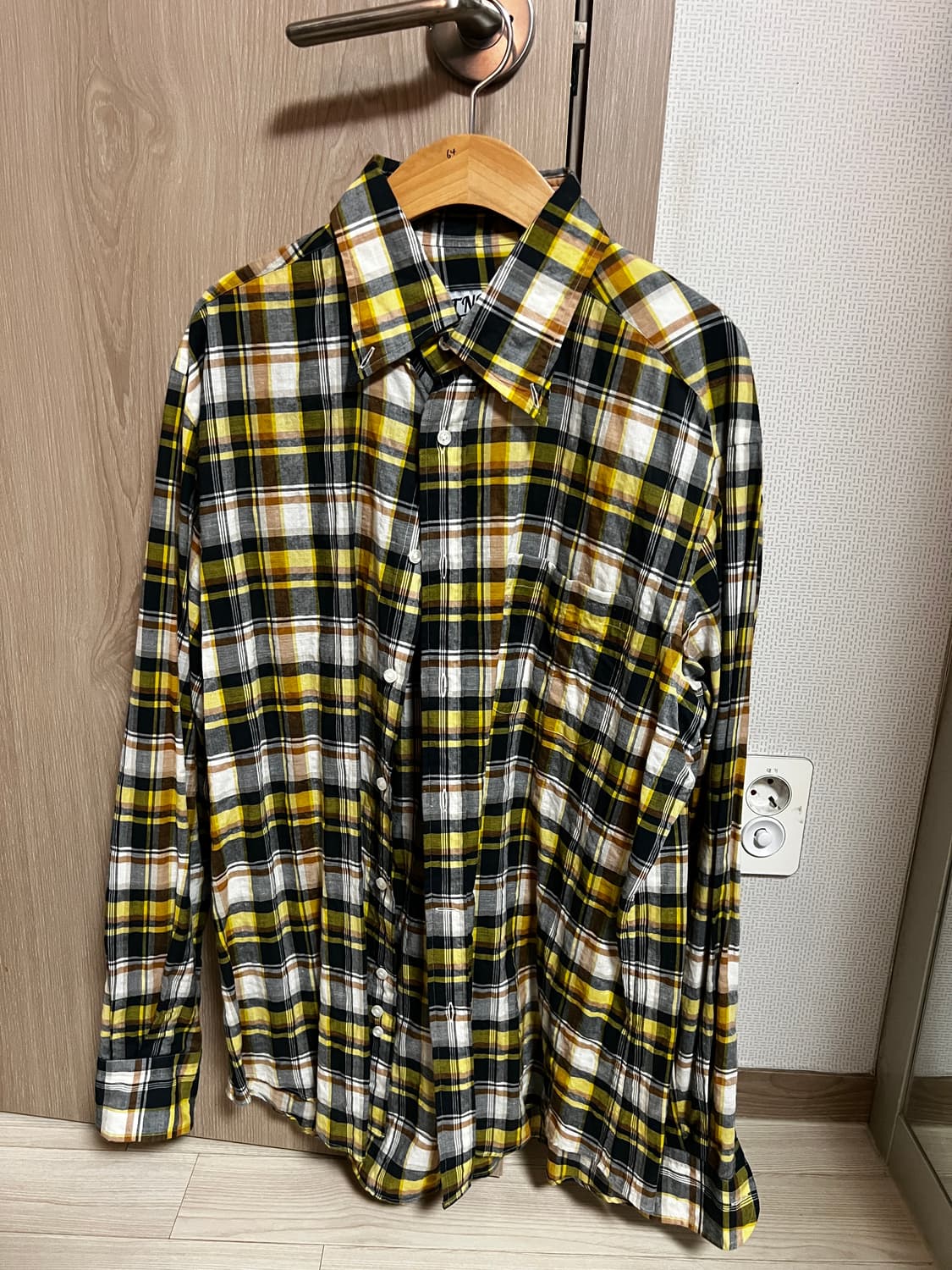 테너리 린넨체크셔츠 L 상품이미지1