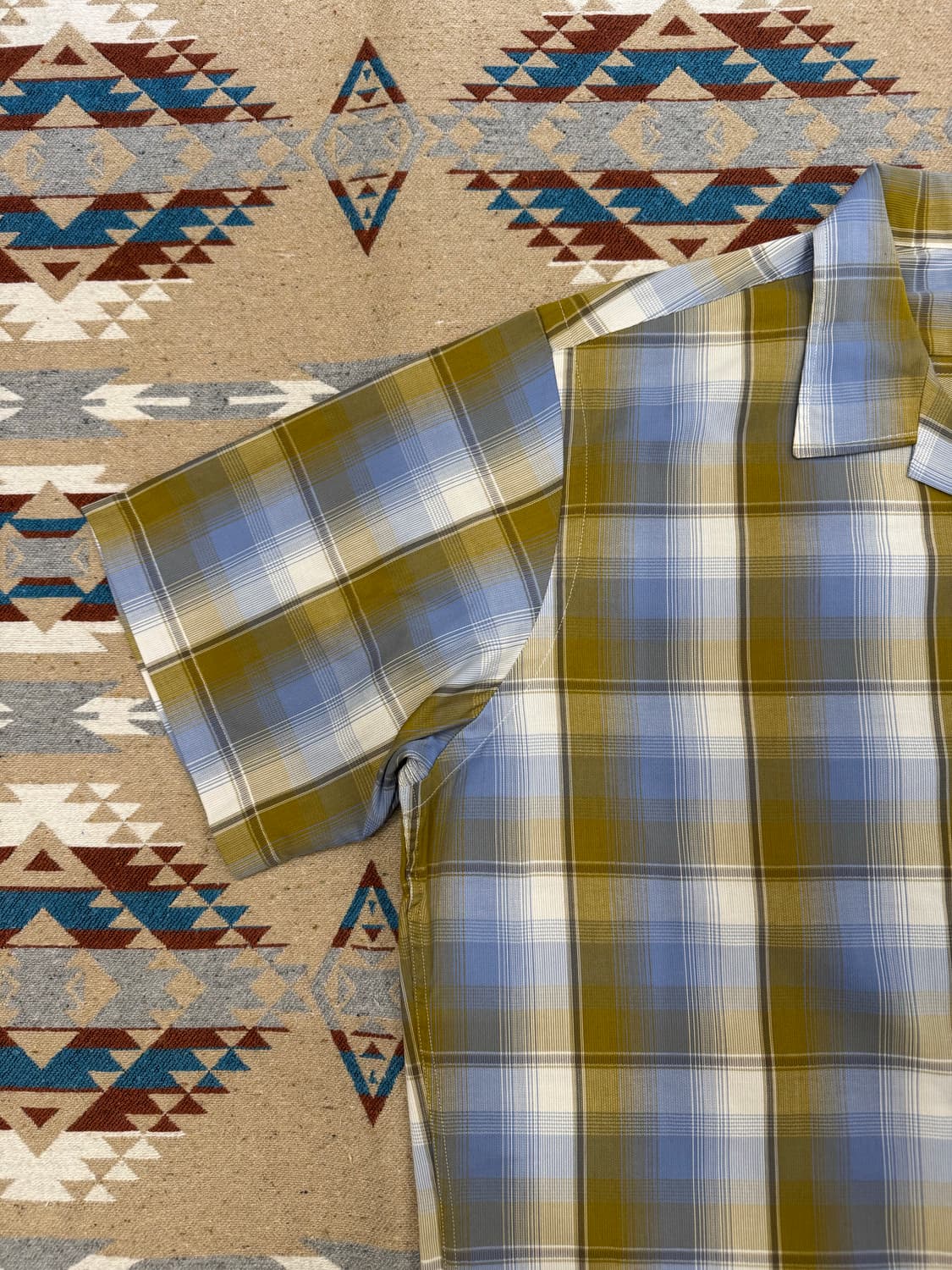 [L][105] 나나미카 오픈 카라 피케 숏슬리브 셔츠 옐로우 삭스 상품이미지2