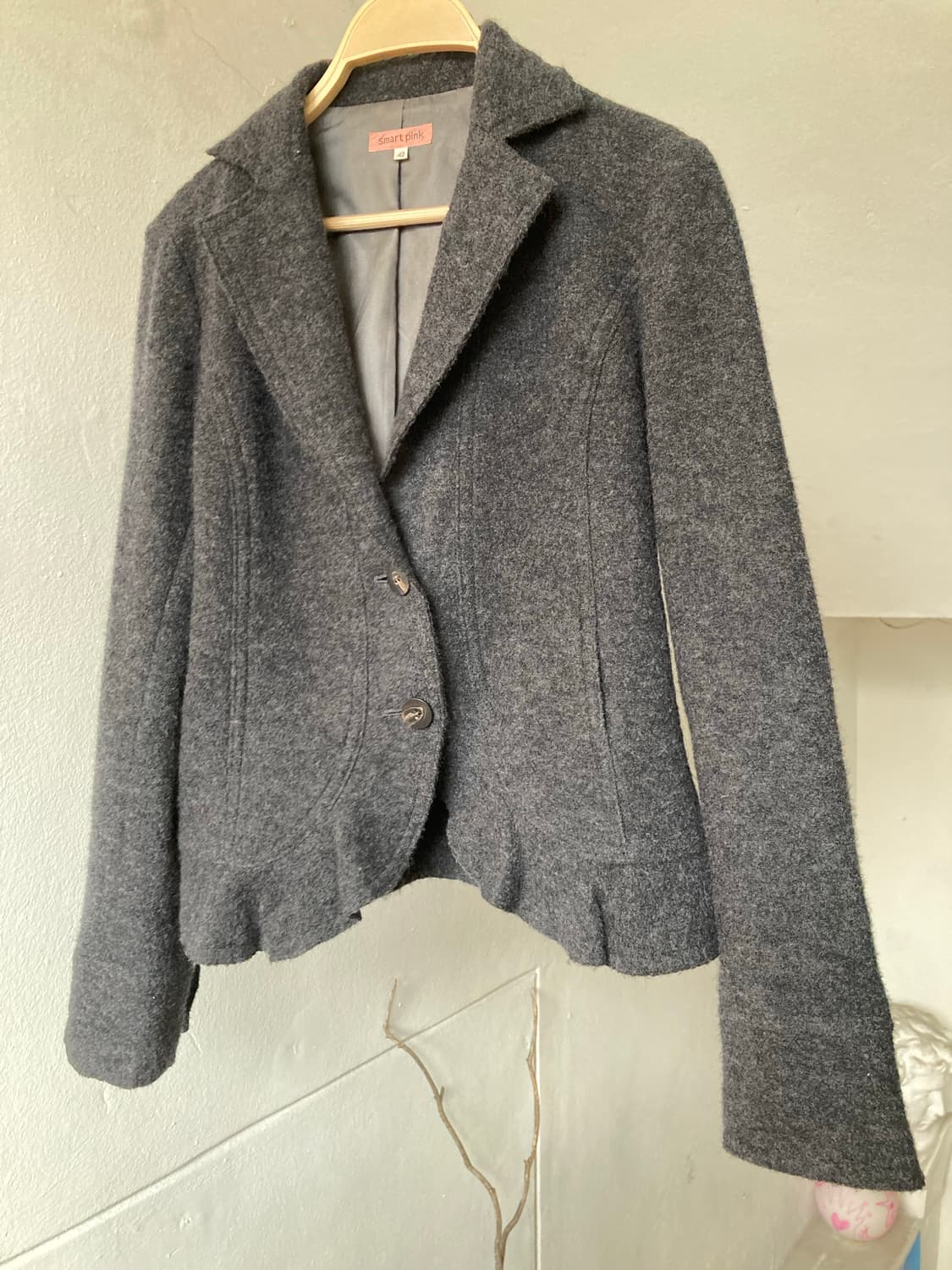 웨스턴 y2k 러플 울 플리츠 숏자켓 상품이미지2