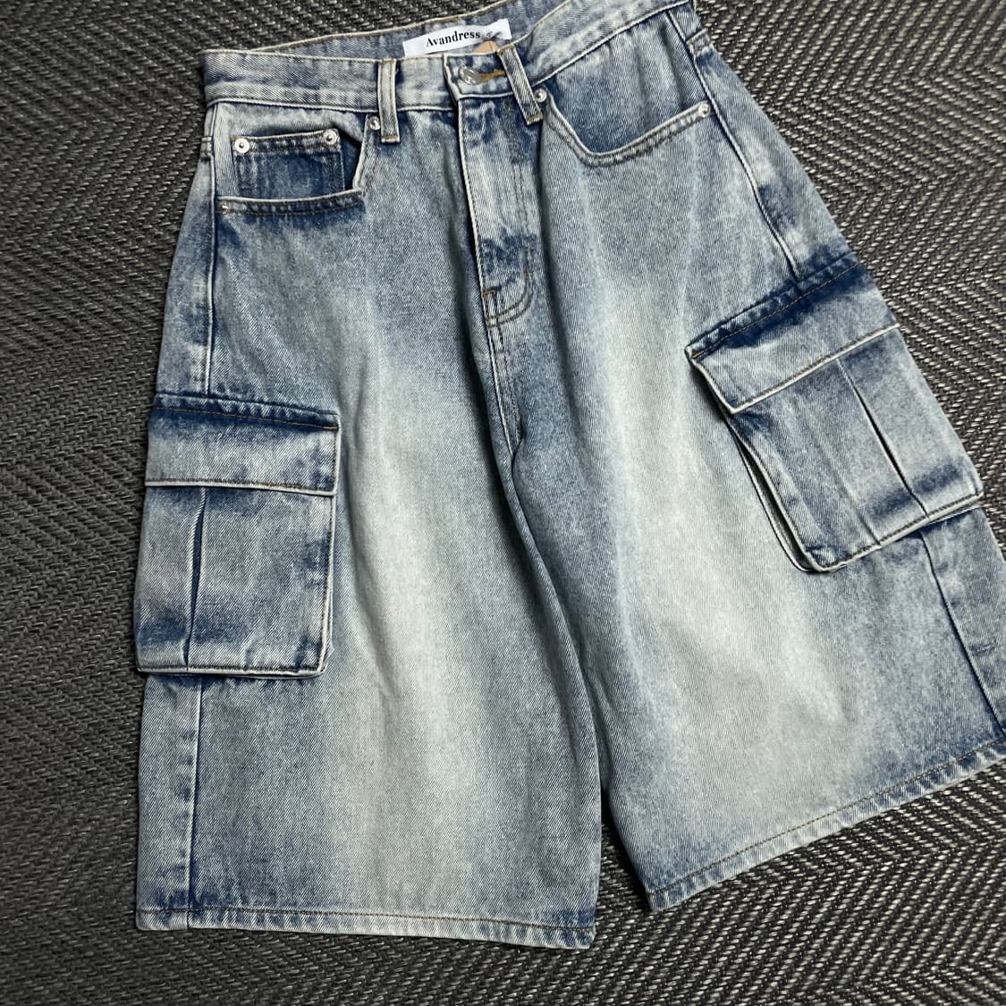 어반드레스 멀티포켓 데님 카고 버뮤다 팬츠o 5166 상품이미지2