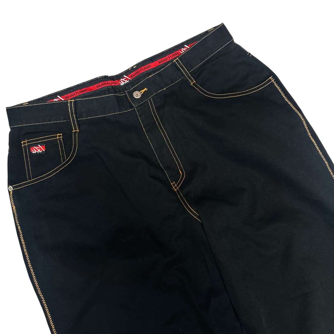 마자플라바 스티치 블랙데님팬츠 38 상품이미지2