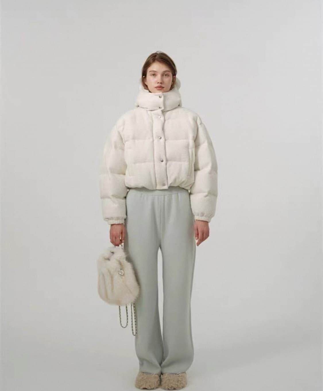 바배 새상품) 더바넷 스노우플레이크 부클 패딩 상품이미지2