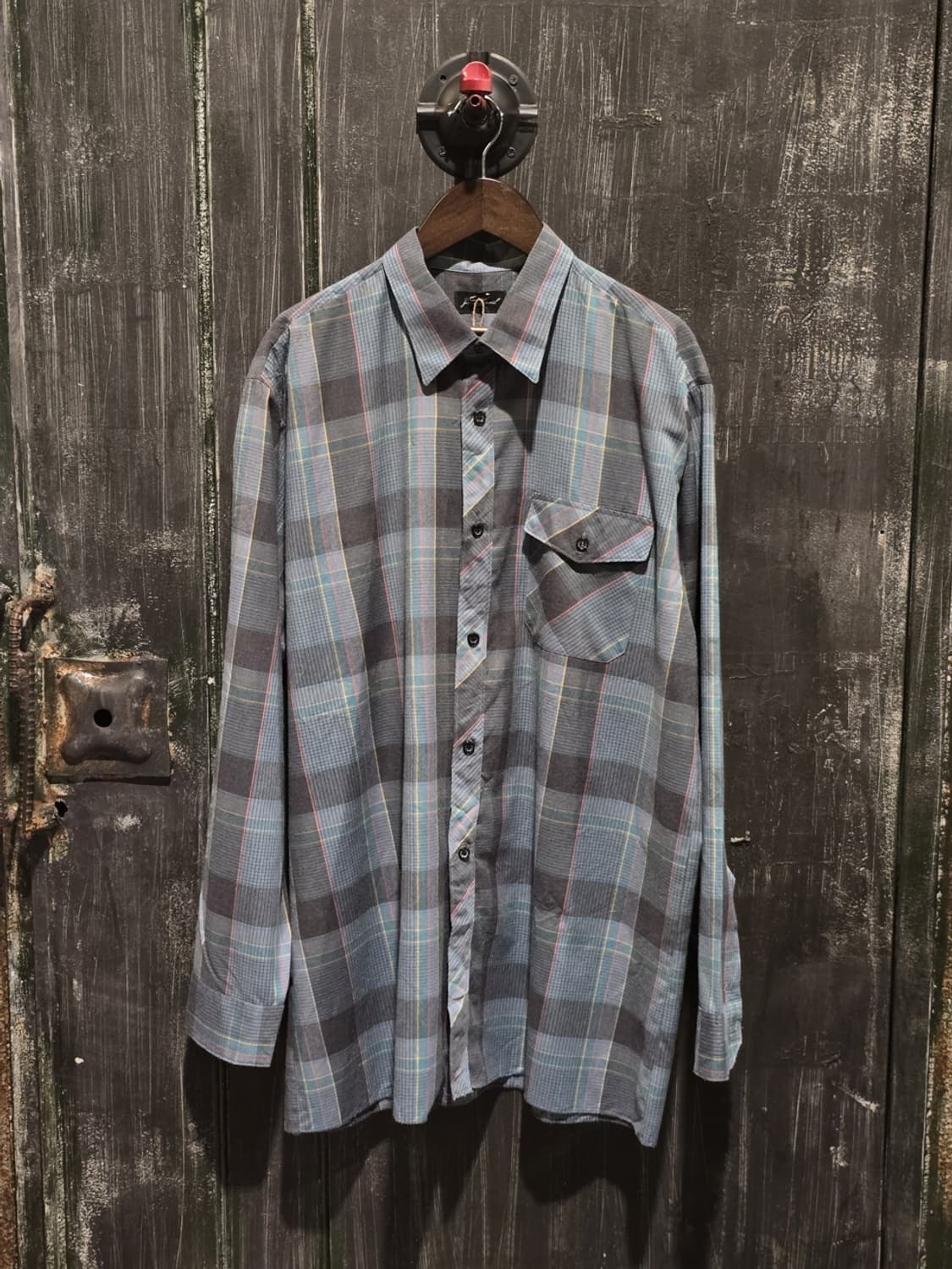 Jean Cheval Long-Sleeve Plaid Shirt 상품이미지1