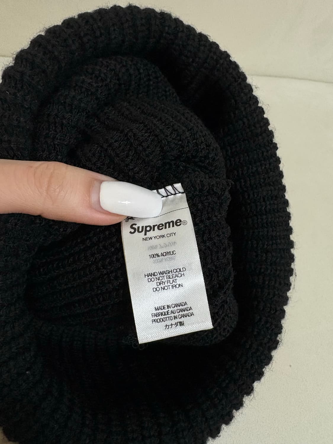 슈프림 비니 블랙 상품이미지2