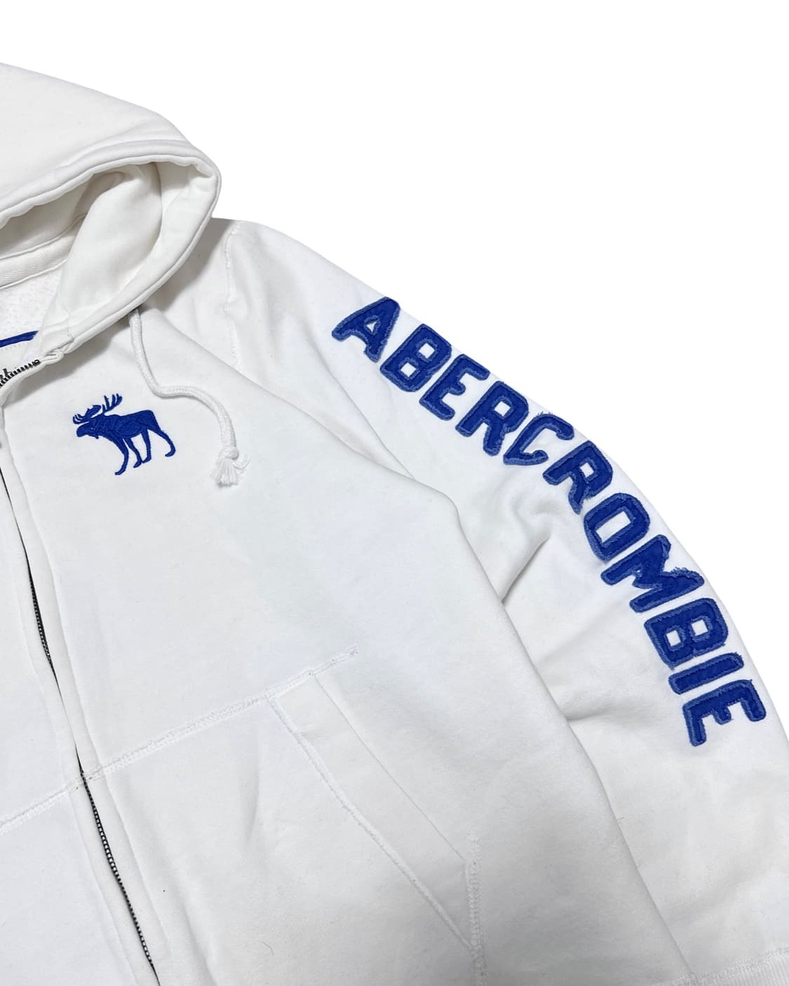 아베크롬비 스펠로고 흰색 후드집업 상품이미지3