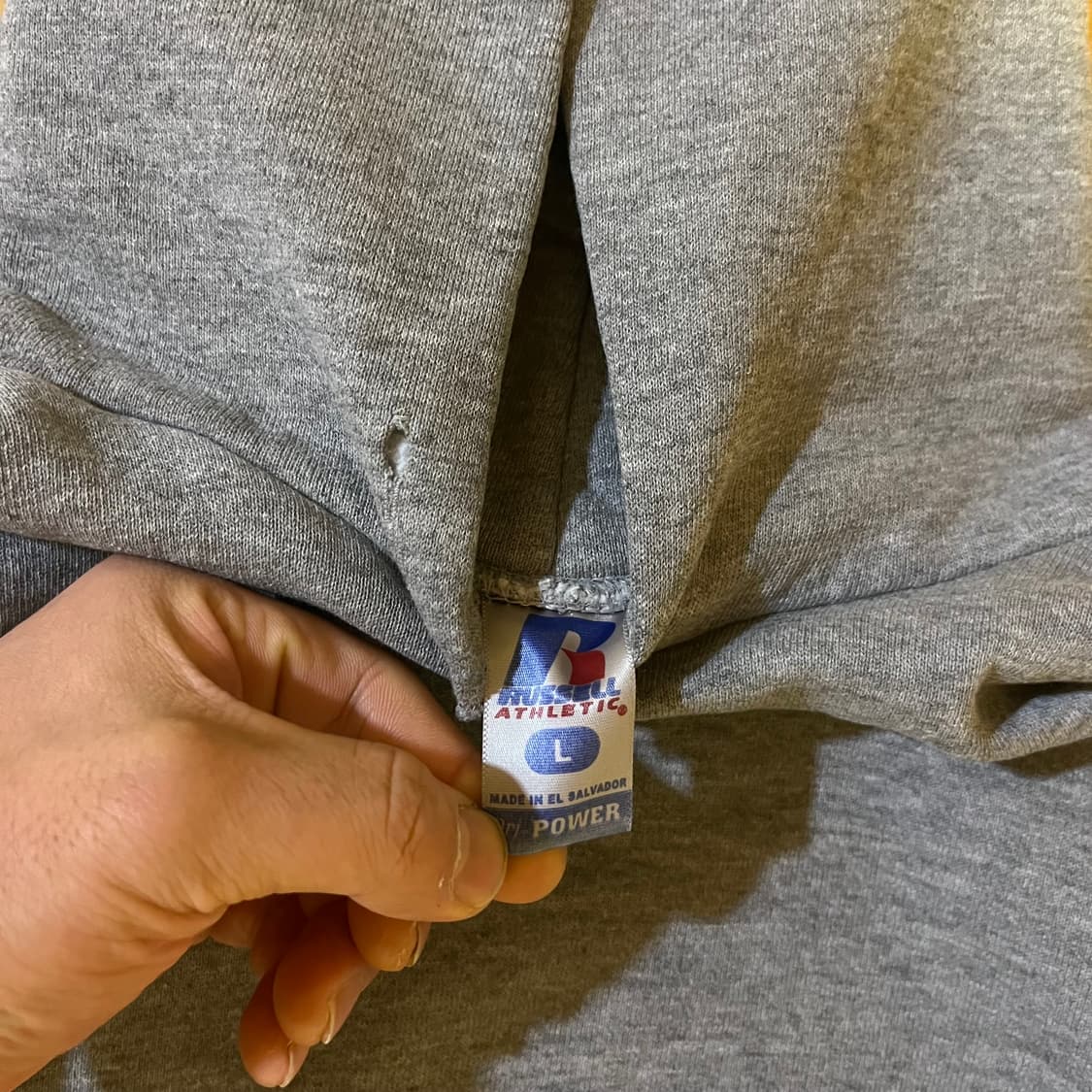 [L] 00s 빈티지 러셀 후드 그레이 상품이미지3