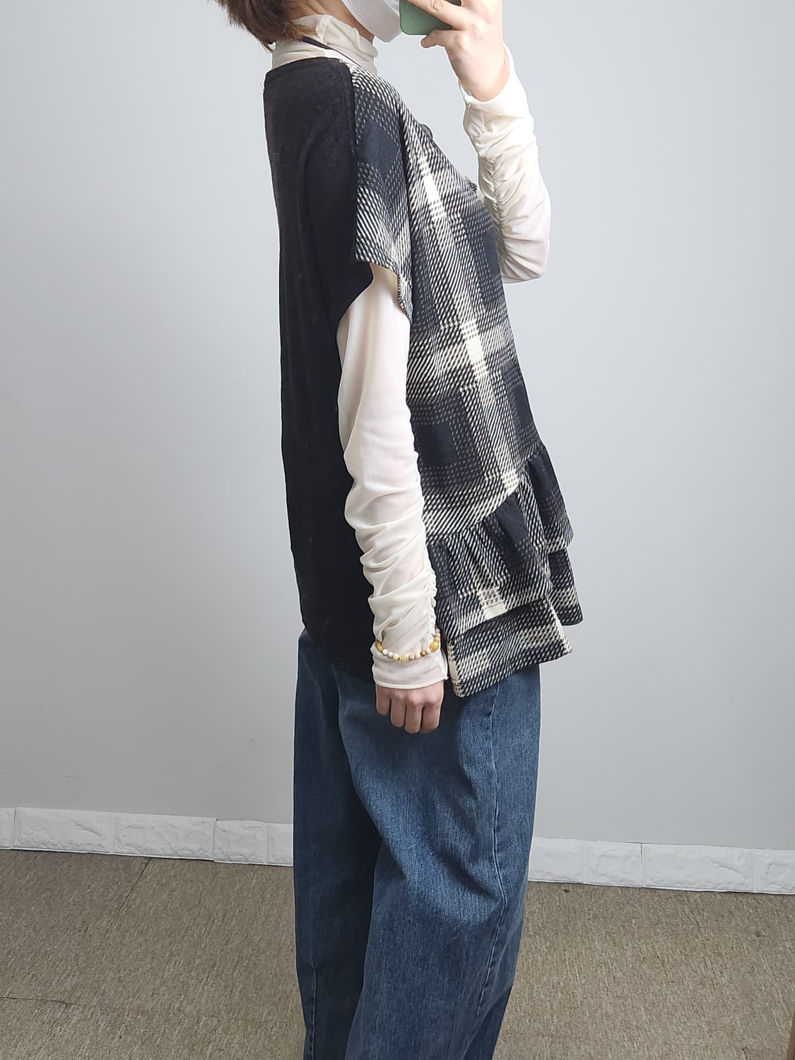 프릴 패턴 탑 상품이미지4