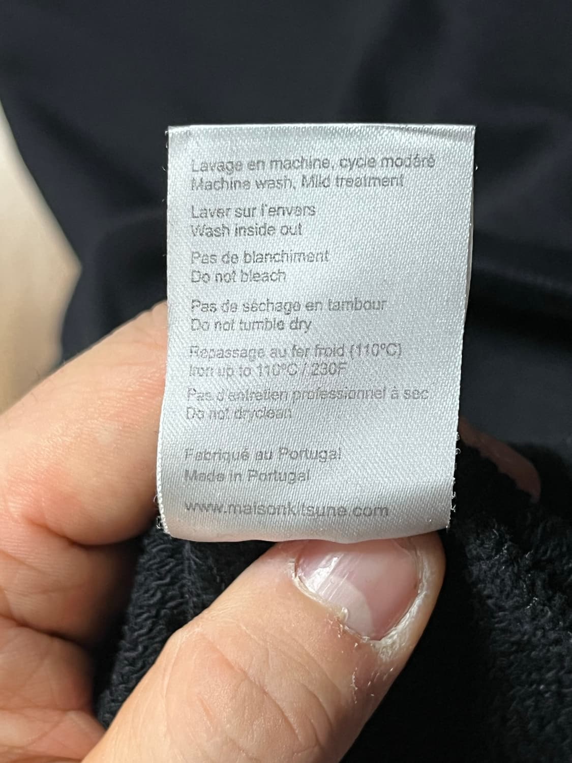 메종키츠네 블랙 맨투맨 L 상품이미지6